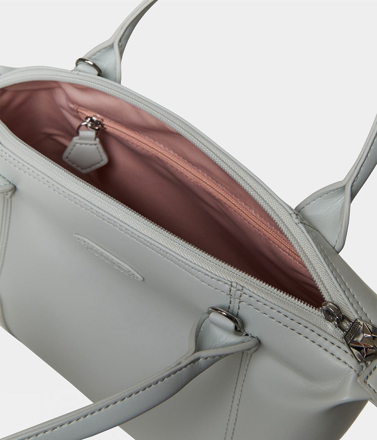 Vegan Leather Shoulder Bag for Women - Stylish Apple Skin Design in Pearl Grey | Perfect for Work, Travel & Everyday Use
