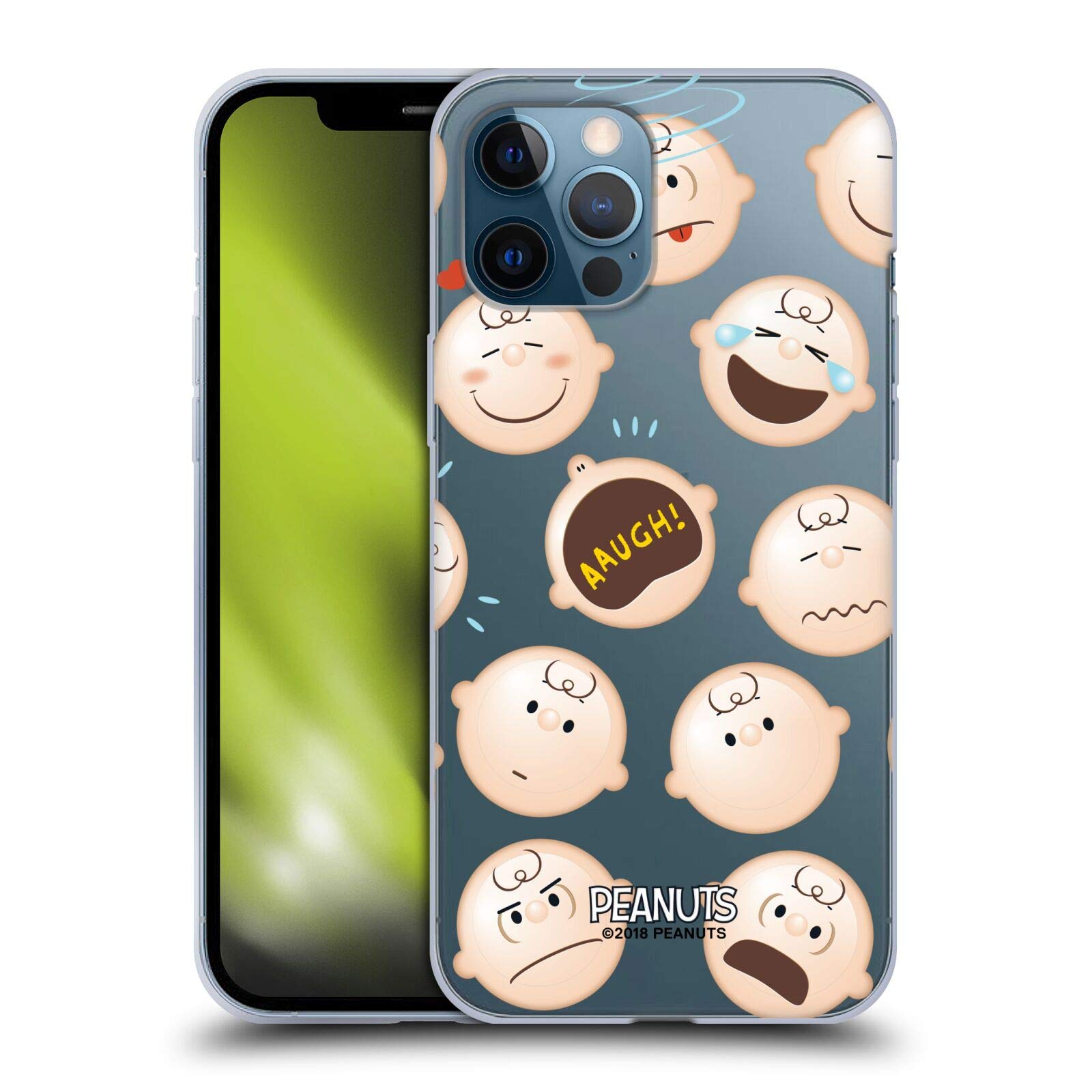 Officially Licensed Peanuts Charlie Brown iPhone 12 Pro Max Case - Soft Gel Protective Cover with Character Patterns - Perfect for School, Work & Everyday Use