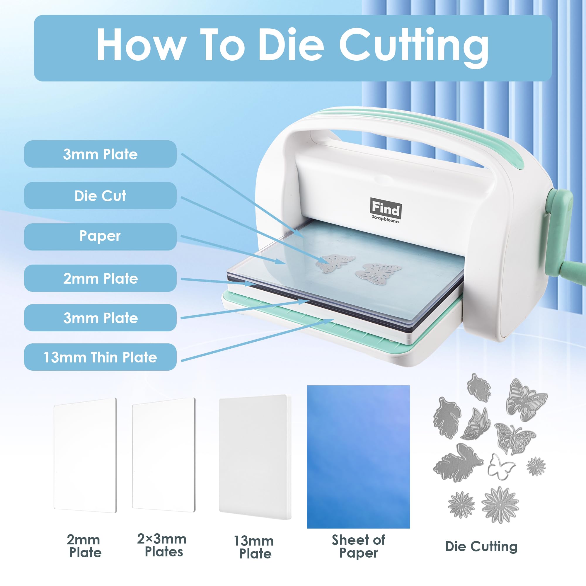 A4 Manual Die Cutting and Embossing Machine for Cardmaking & Scrapbooking - 9 Inch Opening Craft Machine for DIY Art Projects, Paper Crafts, Greeting Cards, and Home Decor