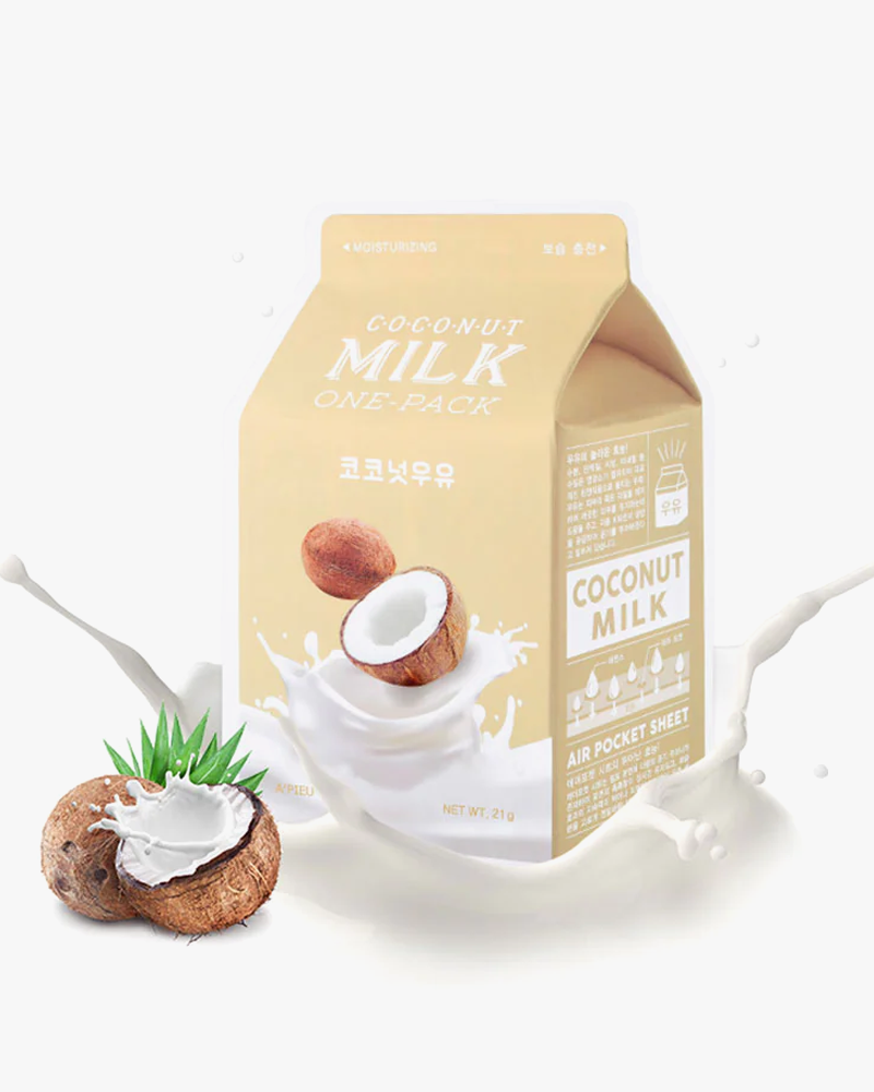 A'pieu Milk One Pack Sheet Mask - Hydrating & Brightening Face Mask for Glowing Skin | Perfect for Daily Skincare & Relaxation