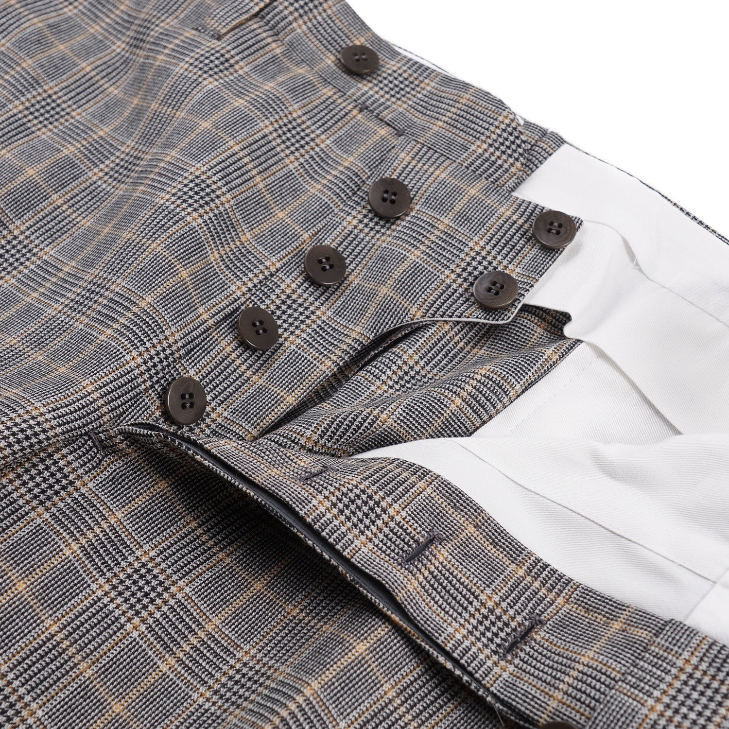 Cesare Attolini Men's Layered Check Soft Wool Suit - Premium Tailored Business & Formal Wear for Office & Special Occasions