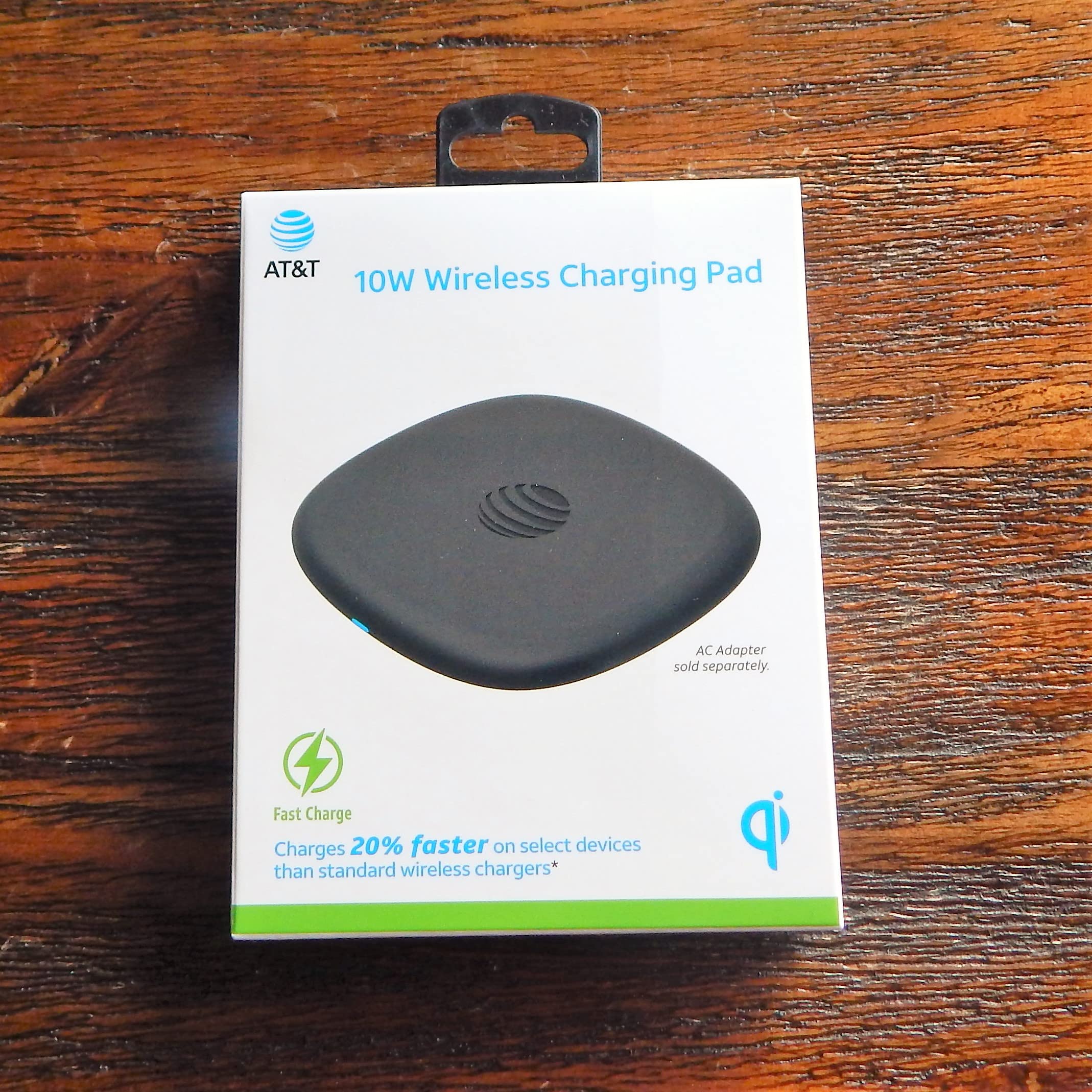 Genuine AT&T Wireless Charging Pad - 10W Qi-Certified Fast Charger for iPhone, Samsung & All Qi-Enabled Devices | Perfect for Home, Office & Travel