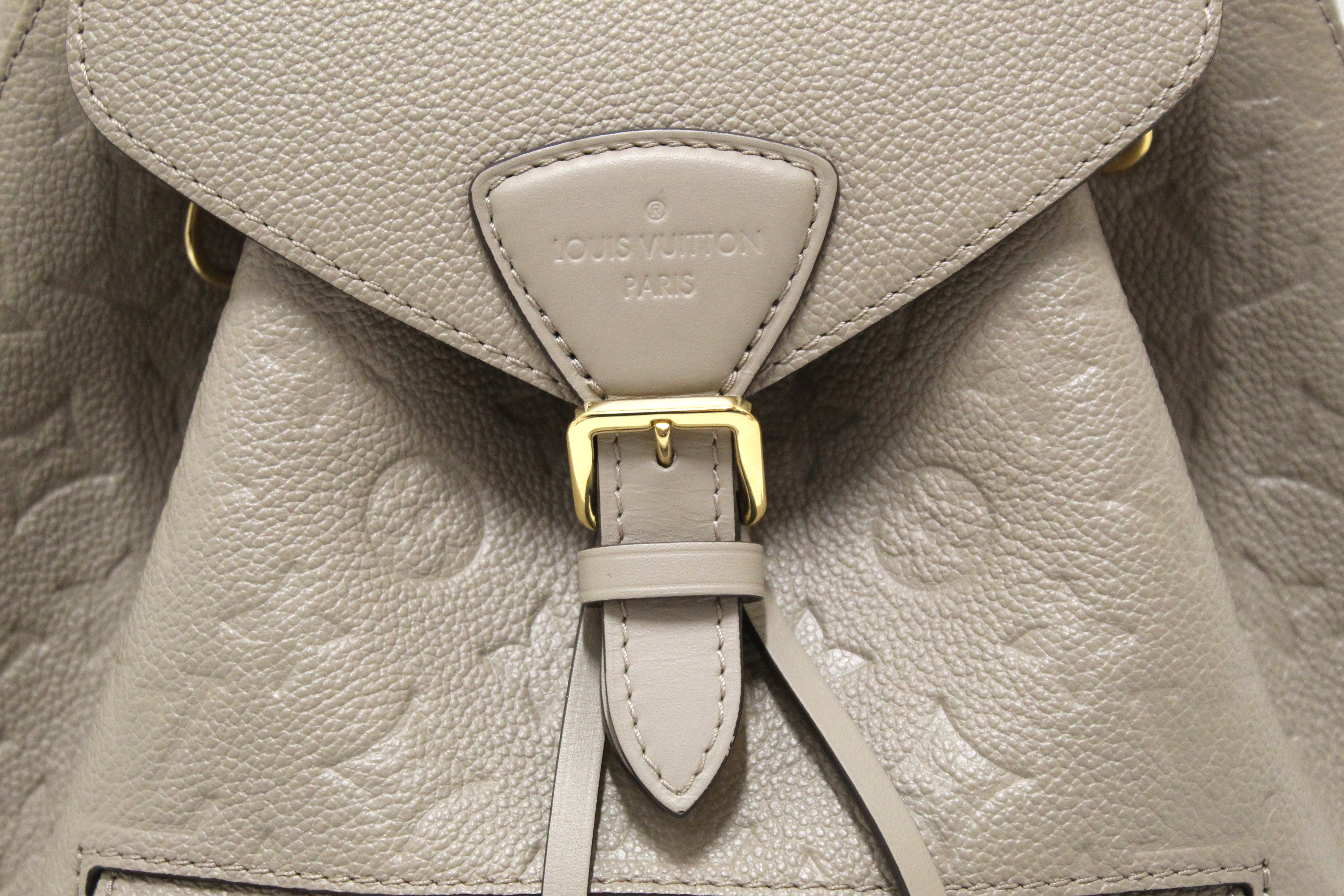 Authentic Louis Vuitton Turtledove Monogram Empreinte Montsouris Backpack - Luxury Designer Backpack for Women, Perfect for Travel, Work & Everyday Use
