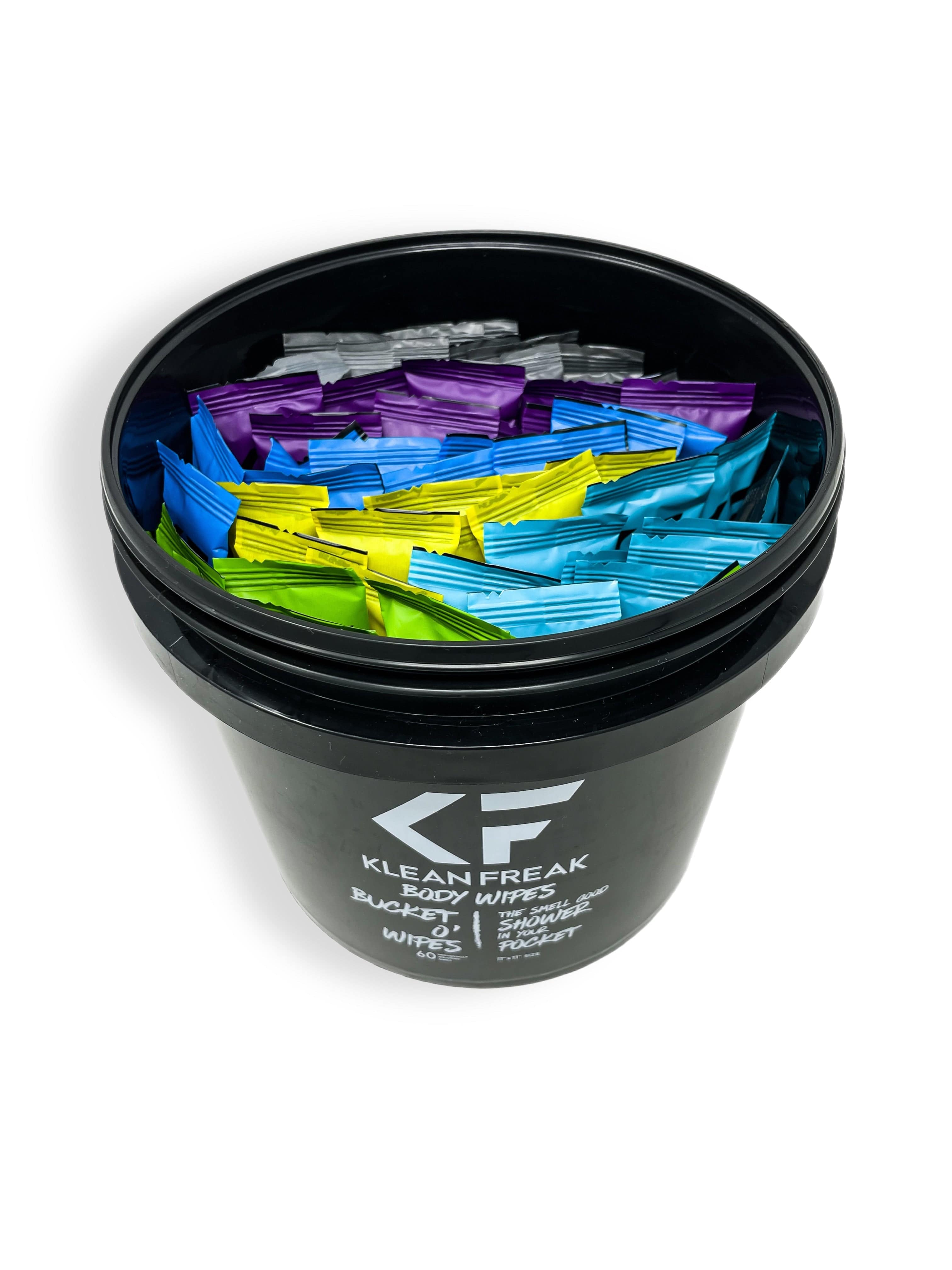 Bucket O' Wipes - 60 Pack Bulk Disposable Cleaning Wipes for Home, Office & Car - Multi-Purpose Sanitizing Wipes for Surfaces, Floors & More