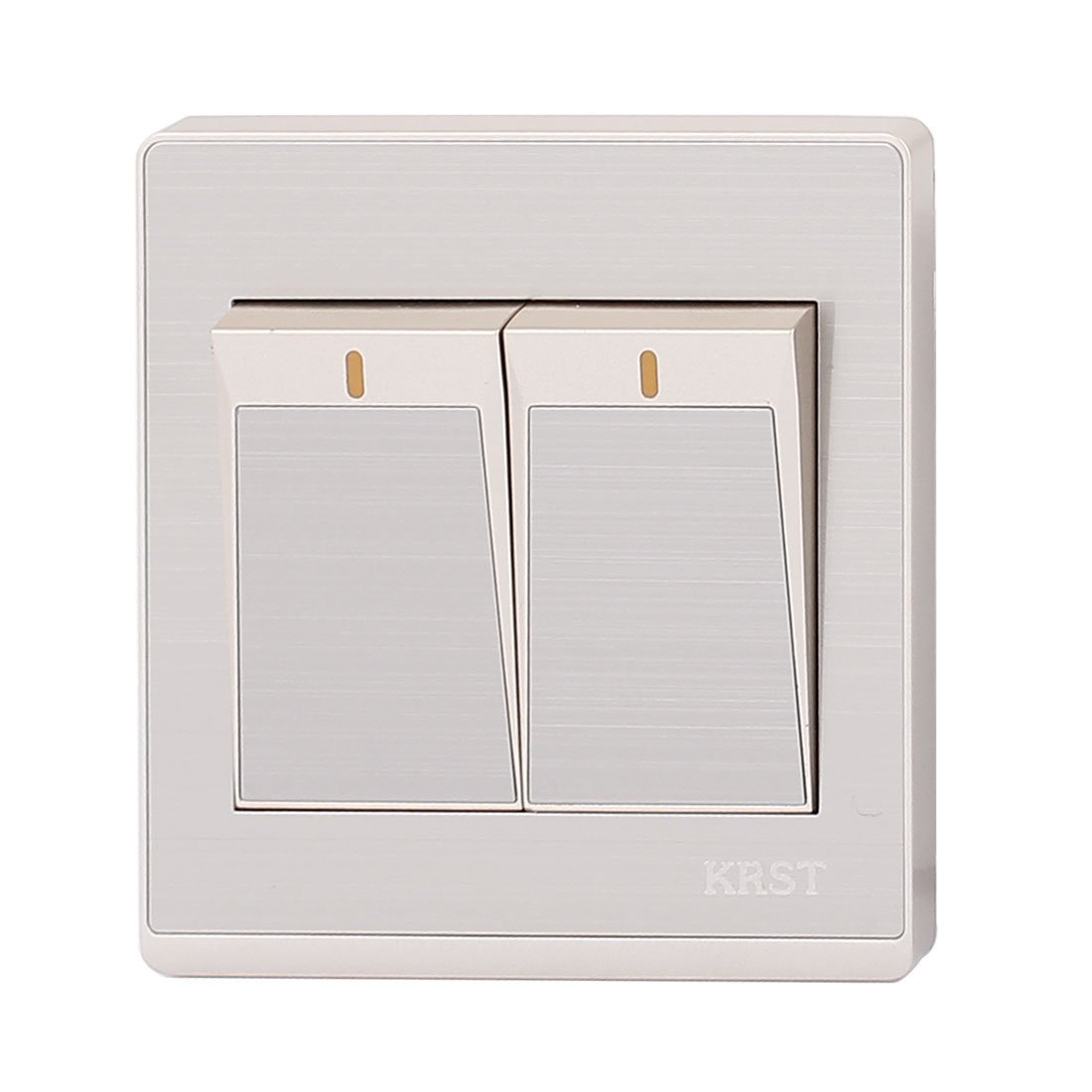2 Gang 2 Way On/Off Press Wall Switch Plate - Champagne Gold Light Switch Cover for Home & Office - Perfect for Living Room, Bedroom, and Hallway Lighting Control