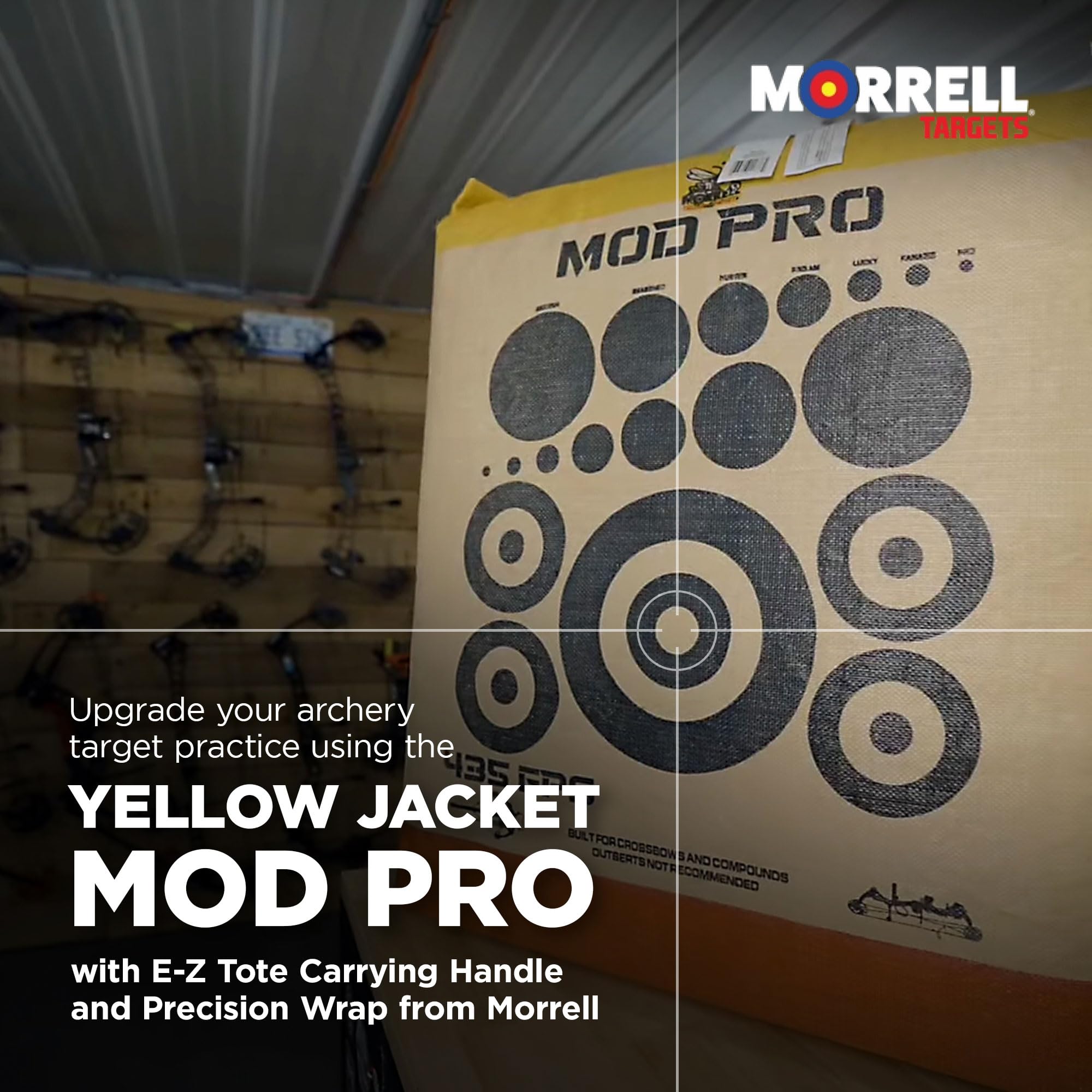 Morrell Yellow Jacket MOD Pro Archery Target - 2 Pack with E-Z Tote Handle, MOD Pro Tuning for Compound & Traditional Bows | High Precision Wrap for Outdoor Hunting & Target Practice