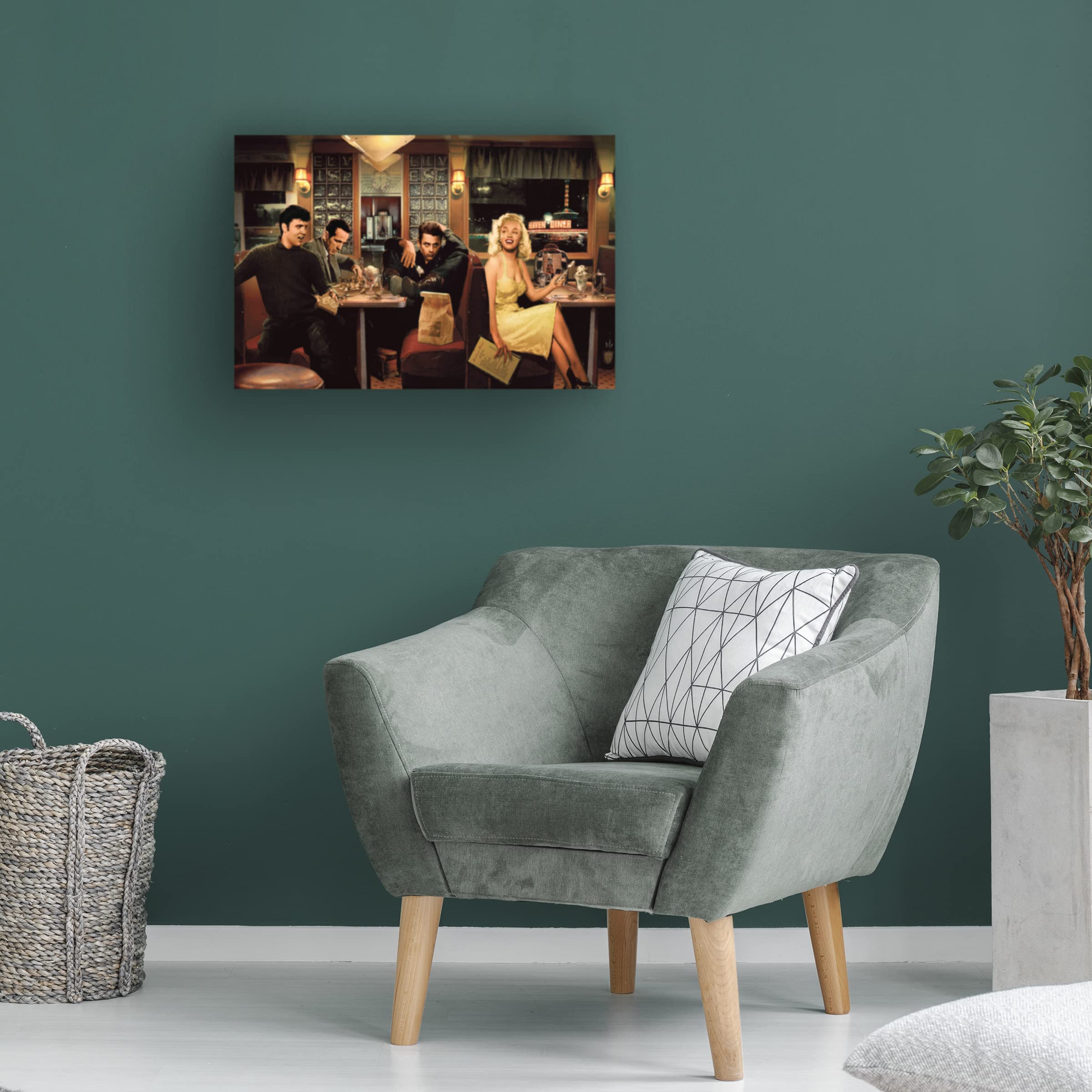Trademark Fine Art 'Blue Plate Special' Canvas Art Print by Chris Consani - Vibrant Kitchen Decor for Dining Room & Cafe Wall Art