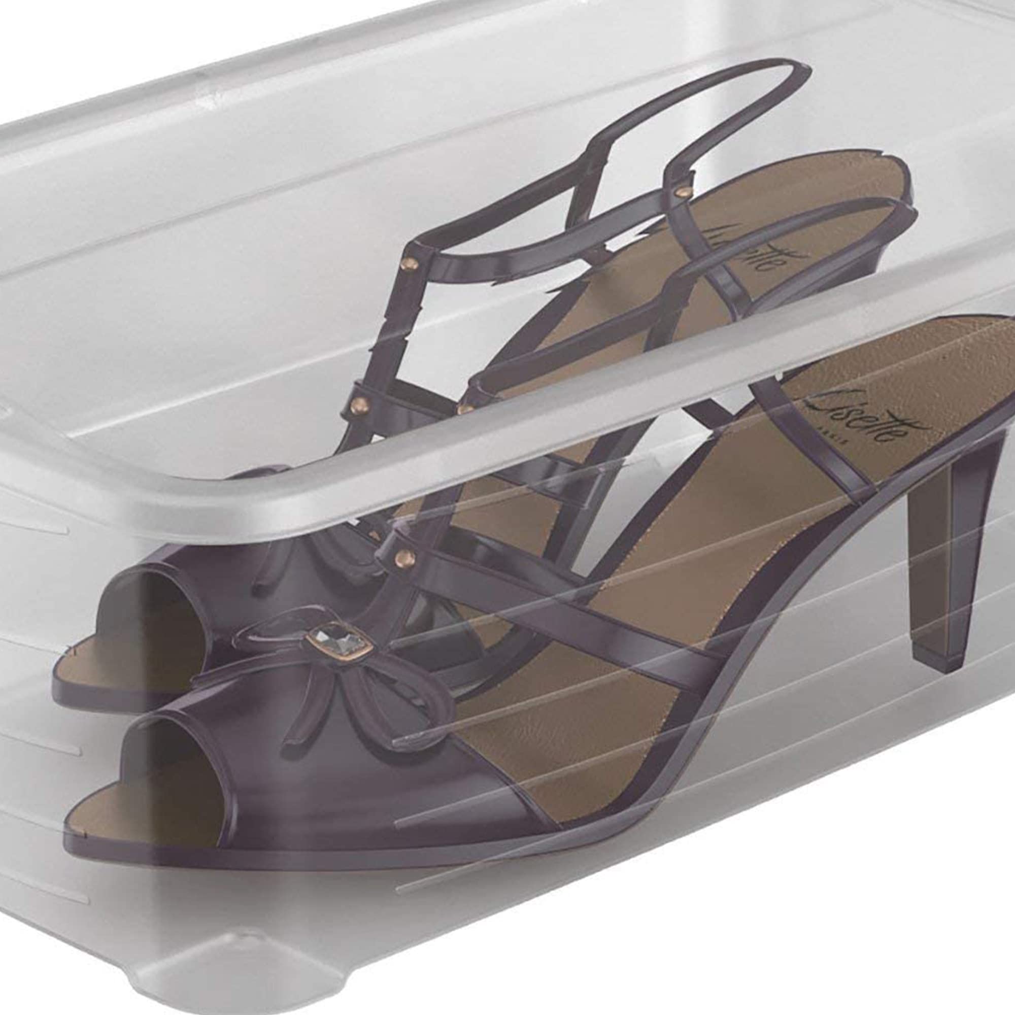 6-Pack Clear Plastic Storage Boxes with Lids – 6L Multi-Purpose Stackable Shoe, Accessory & Closet Organizer Bins – Perfect for Home, Office & Dorm Organization (160 Pack)