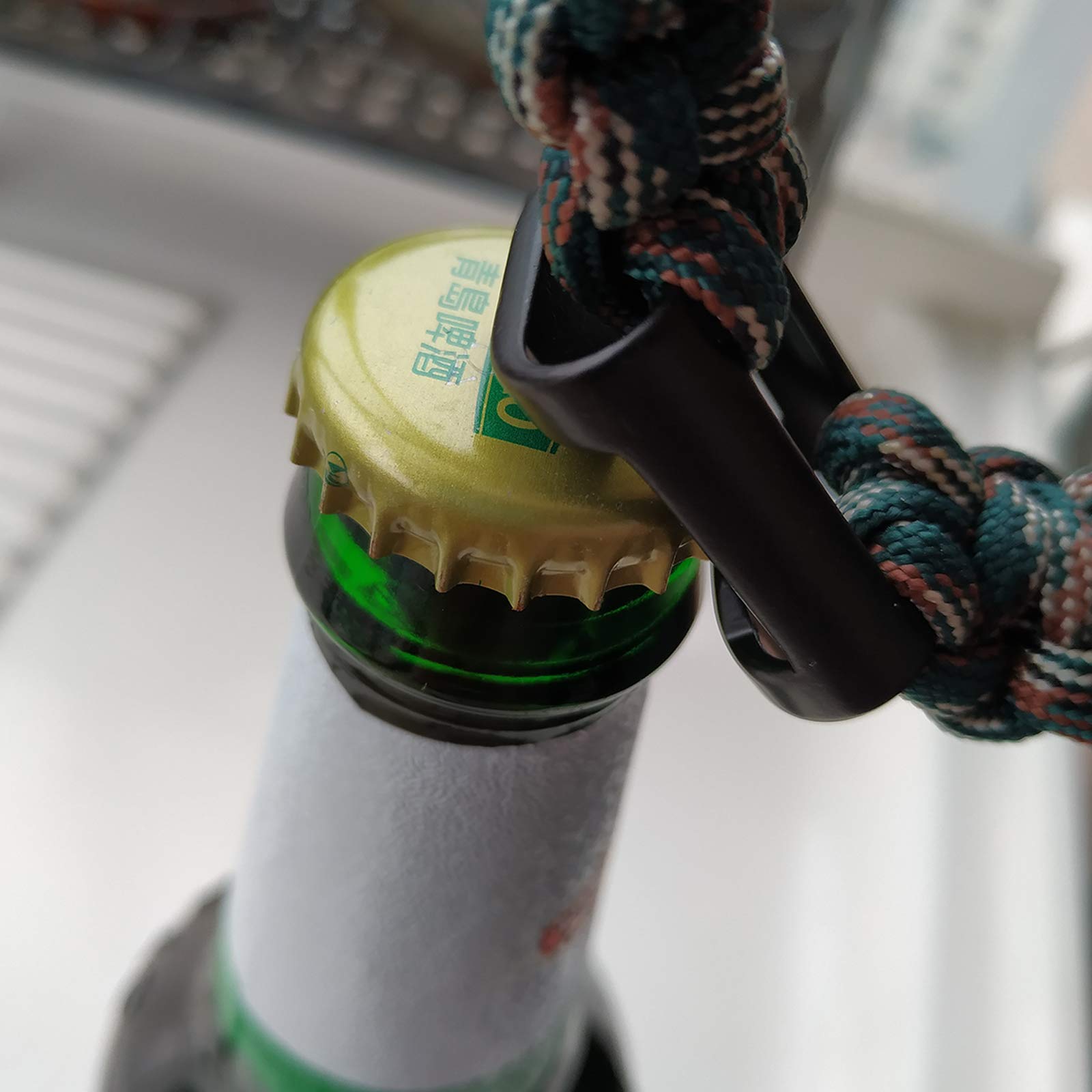Paracord Bracelet with Alloy Bottle Opener - Durable Outdoor Accessory for Camping, Hiking & Survival Gear