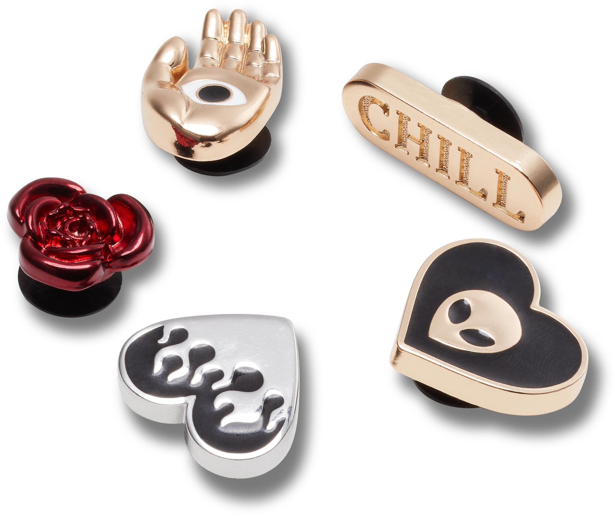 Crocs Jibbitz 5-Pack Trendy Shoe Charms for Crocs Shoes - Fun & Stylish Accessories for Kids & Adults - Perfect for Customizing Clogs, Sandals & Sneakers - Great for School, Work & Casual Wear