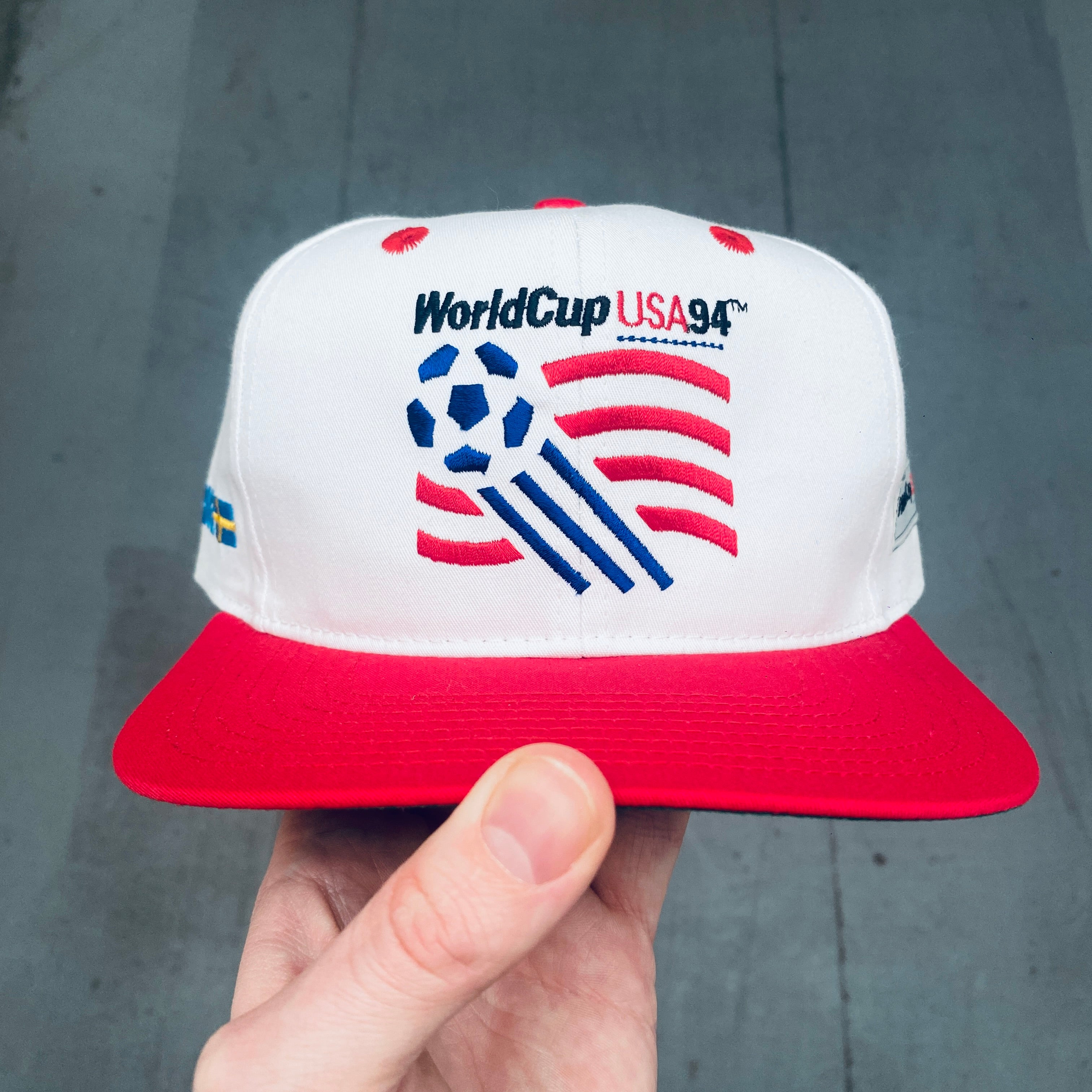 Vintage 1994 World Cup USA 94 Embroidered Snapback Hat - Sweden Team Deadstock BNWT - Perfect for Soccer Fans & Retro Sports Collectors