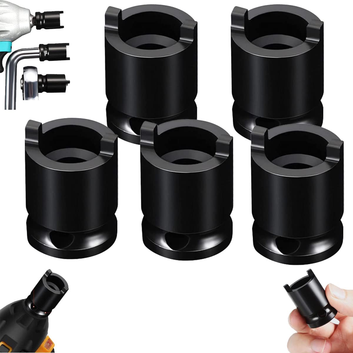 Angle Grinder Socket Wrench Set - 5pcs Manual Electric Wrench Sleeve & Pressing Plate Disassembly Tool Kit for Power Tool Accessories - Perfect for Metalworking, Woodworking & DIY Home Improvement Projects