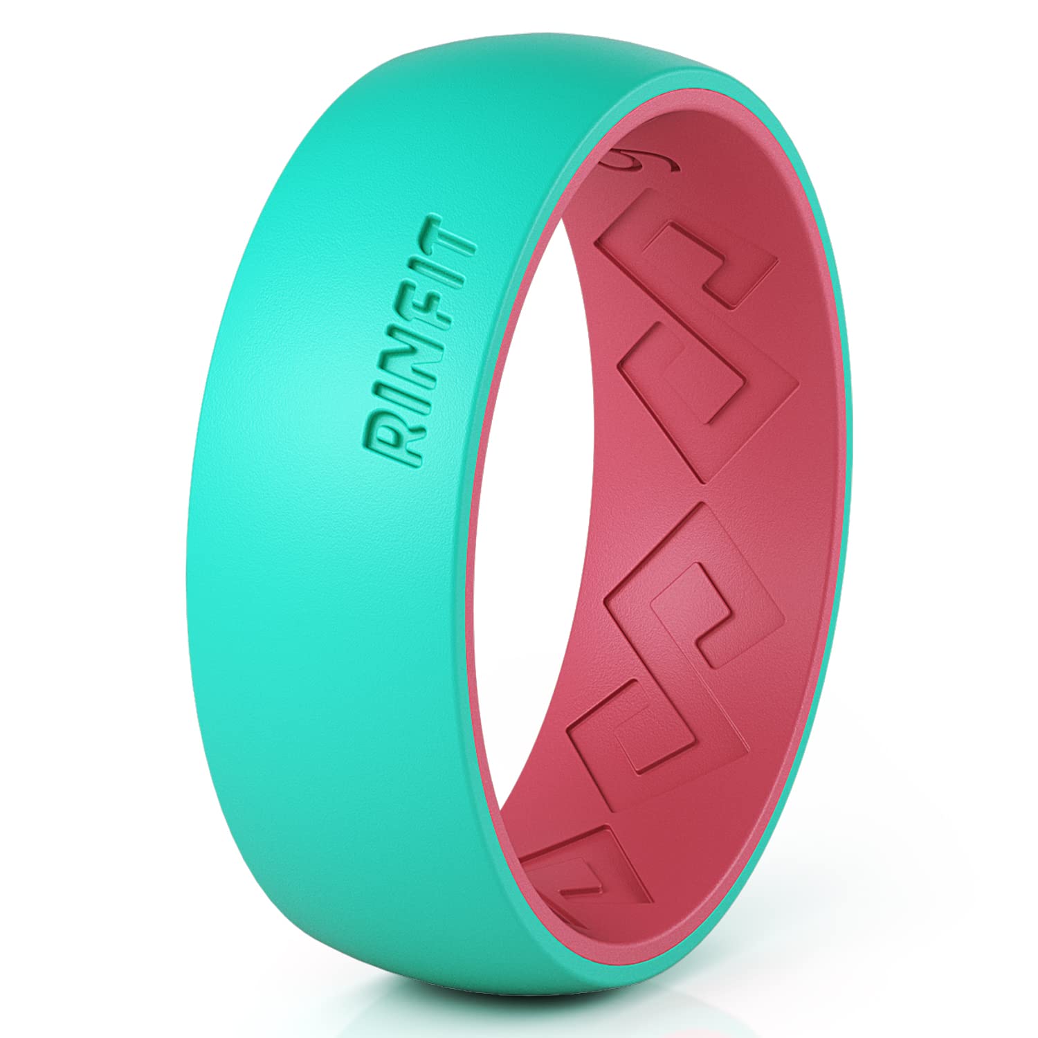 Rinfit Silicone Wedding Bands for Couples - Two-Tone Rubber Rings for Women & Men - Perfect for Active Lifestyles