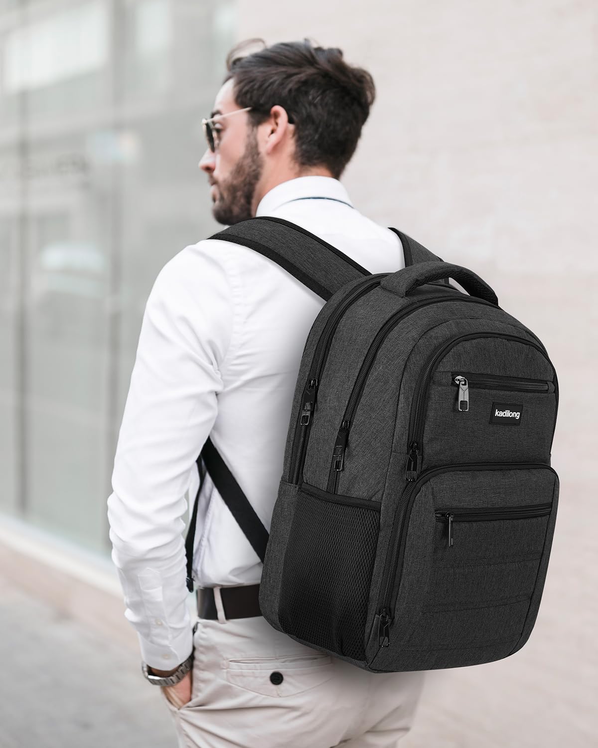 17.3 Inch Men's Backpack with USB Charger - Durable School & College Book Bag for Teen Boys, Business & Workout - Black | Perfect for High School, College, Travel & Daily Commute