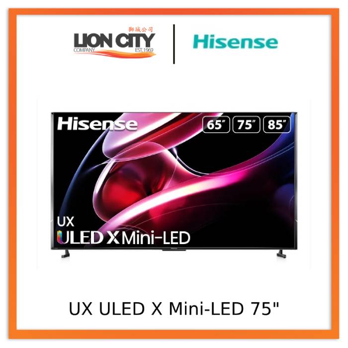 Hisense 75-Inch UX Mini LED ULED X Smart 4K TV with Dolby Vision - Perfect for Home Theater & Gaming Entertainment