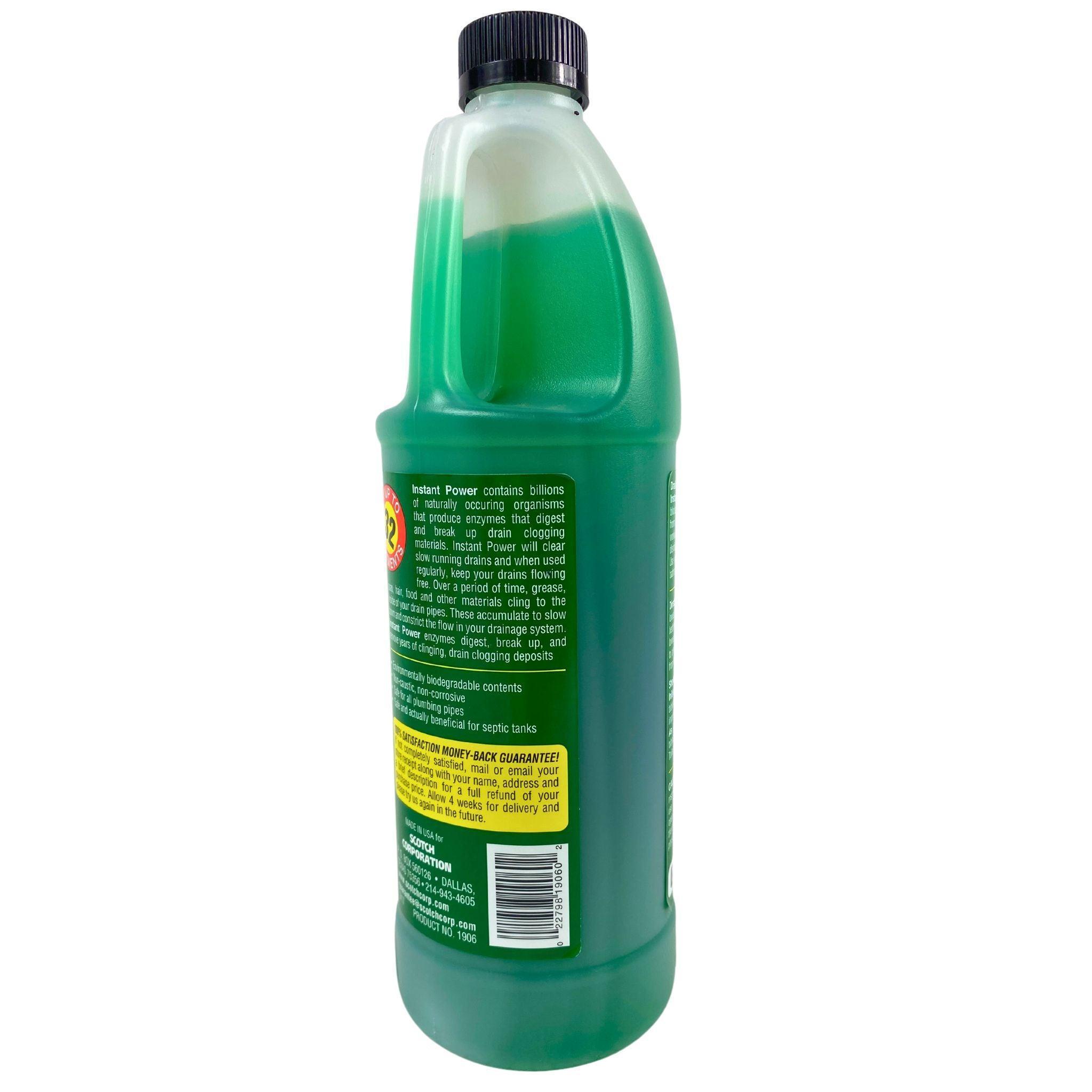 Slow Drain Bio Enzymatic Buildup Remover 33.8oz (45 Pack) - Prevent Clogs & Clean Pipes - Perfect for Kitchen Sinks, Bathroom Drains & Shower Tubs