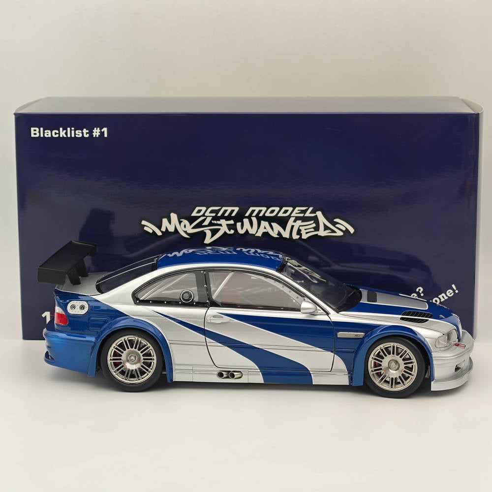 1/18 Scale BMW M3 GTR E46 2001 Diecast Model Car - Need for Speed Edition - Collectible Metal Alloy Racing Vehicle for Display & Gift - Perfect for Car Enthusiasts, Model Collectors, and Home/Office Decoration