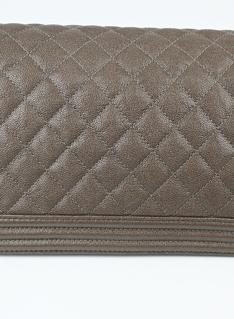 Chanel Boy Bag in Taupe - Luxury Leather Handbag for Women, Perfect for Parties, Work & Everyday Use