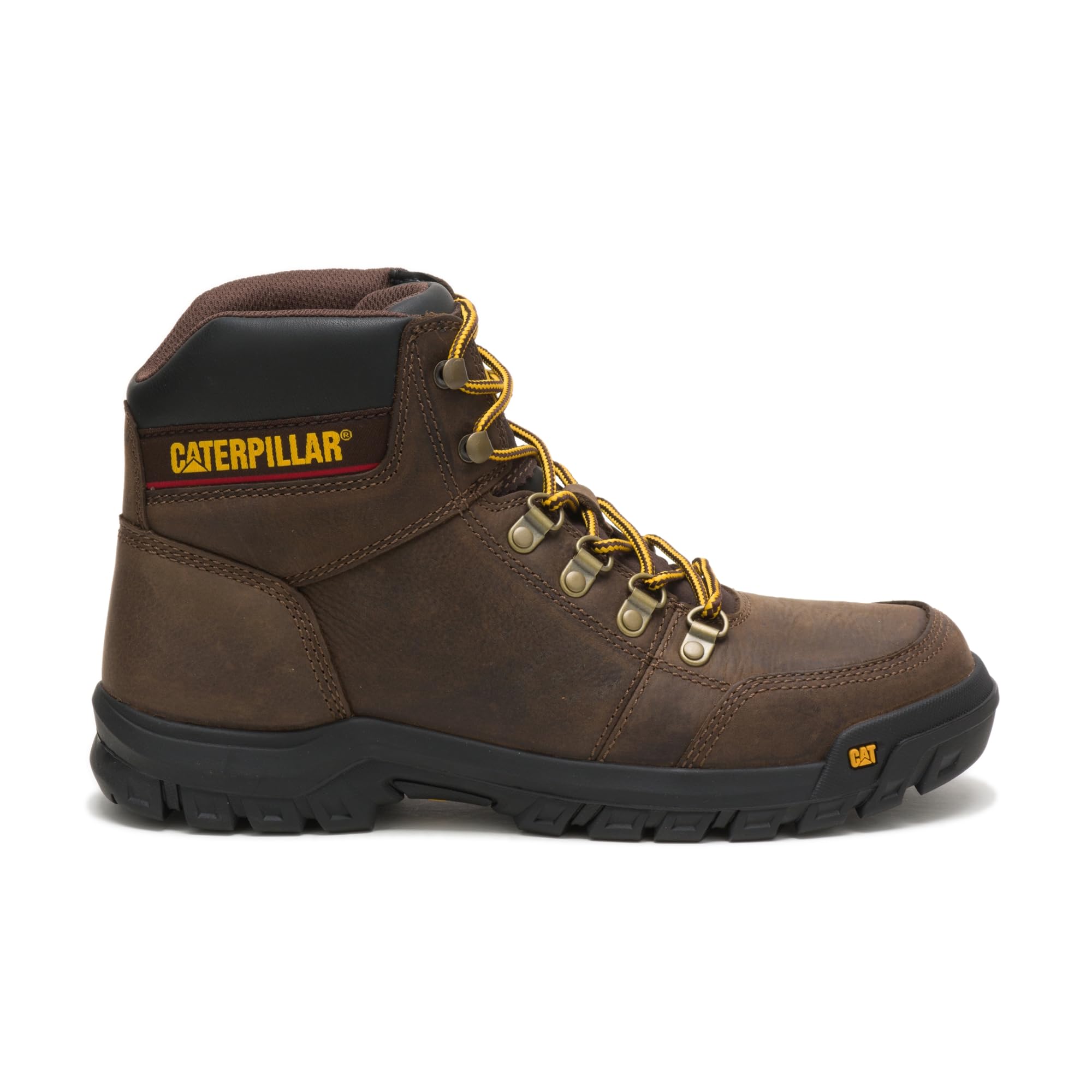 Cat Footwear Men's Outline Soft Toe Work Boot - Durable & Comfortable Safety Shoes for Construction, Hiking & Outdoor Work