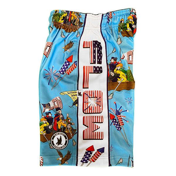 Men's Patriotic July 4th American Flag Print Swim Trunks - Quick Dry Beach Shorts for Summer Pool Party & BBQ Outdoor Activities