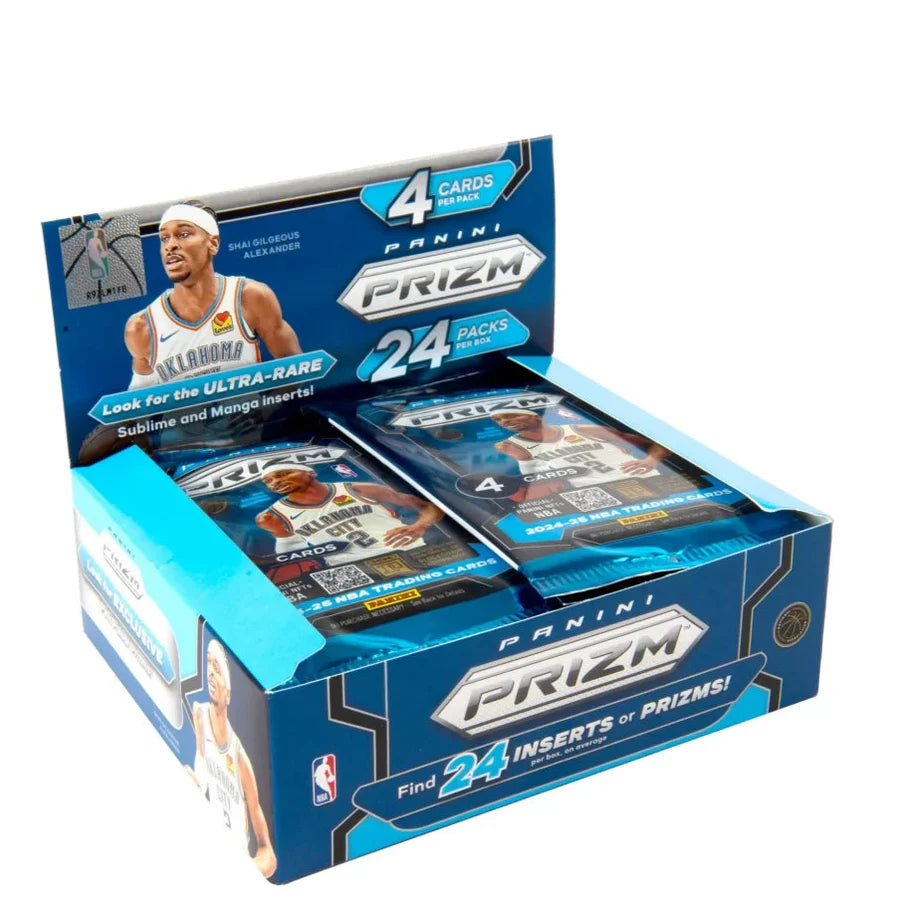 2024 Panini Prizm Basketball Retail Box - 25 Card Pack | Collectible NBA Trading Cards for Sports Fans & Card Collectors - Perfect for Trading, Gifting, and Display