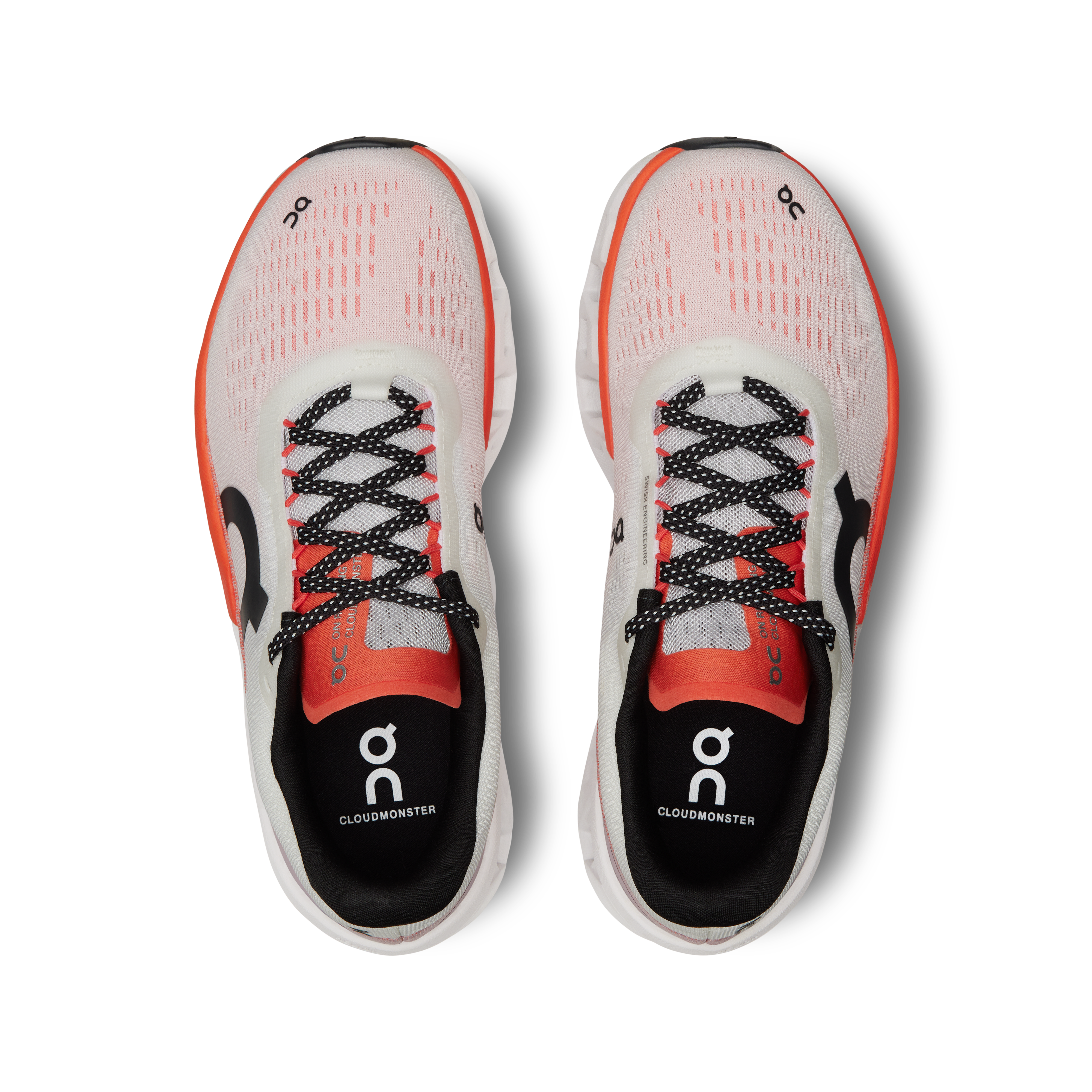 On Running Women's Cloudmonster 2 Running Shoes - Undyed/Flame Color - Lightweight Cushioned Sneakers for Road Running & Training | Perfect for Marathon, Jogging & Gym Workouts