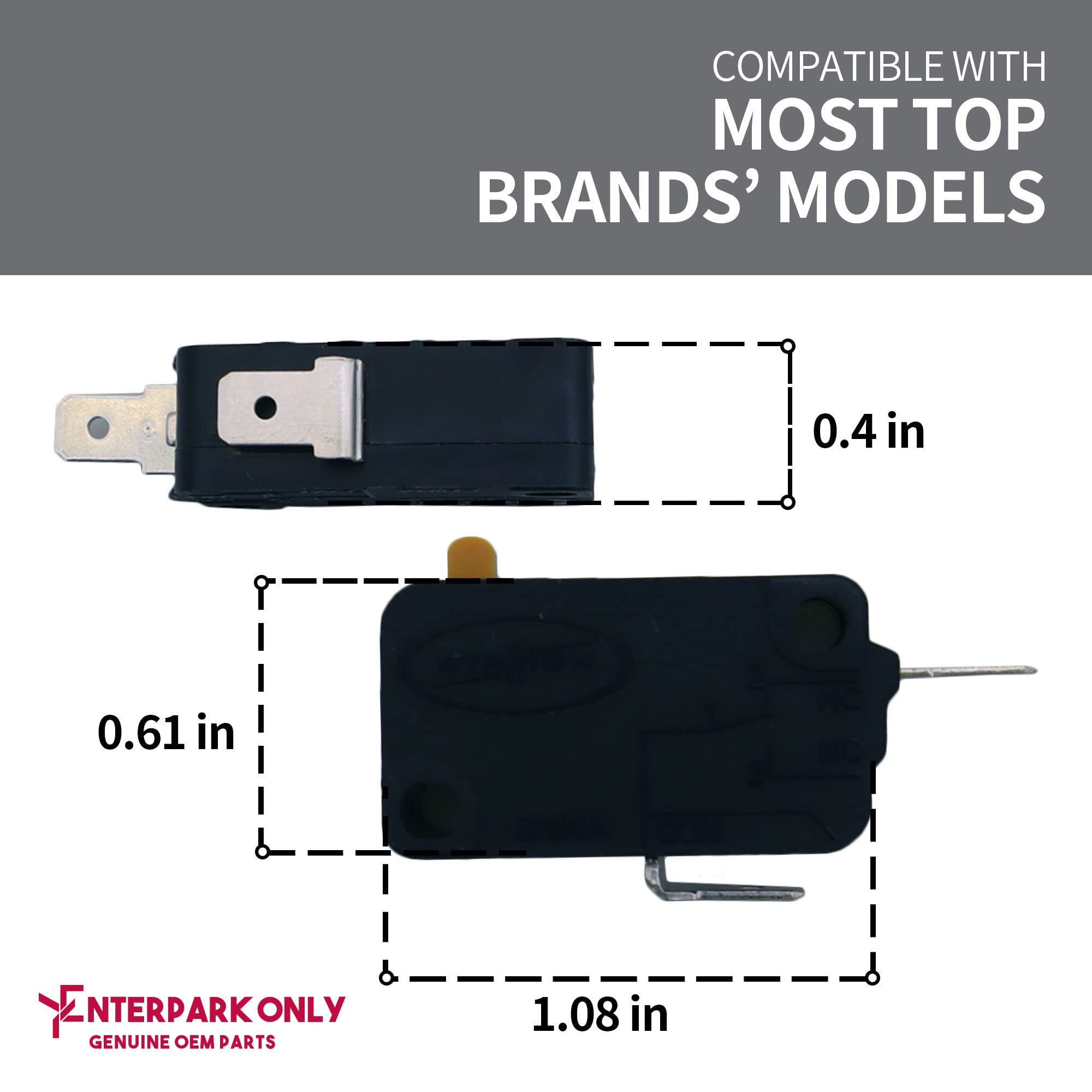 ENTERPARK 2 Pack GE SZM-V16-FD-62 Microwave Oven Micro Switch Replacement - Compatible with LG, GE, Starion Microwaves - Perfect for DIY Repair and Maintenance