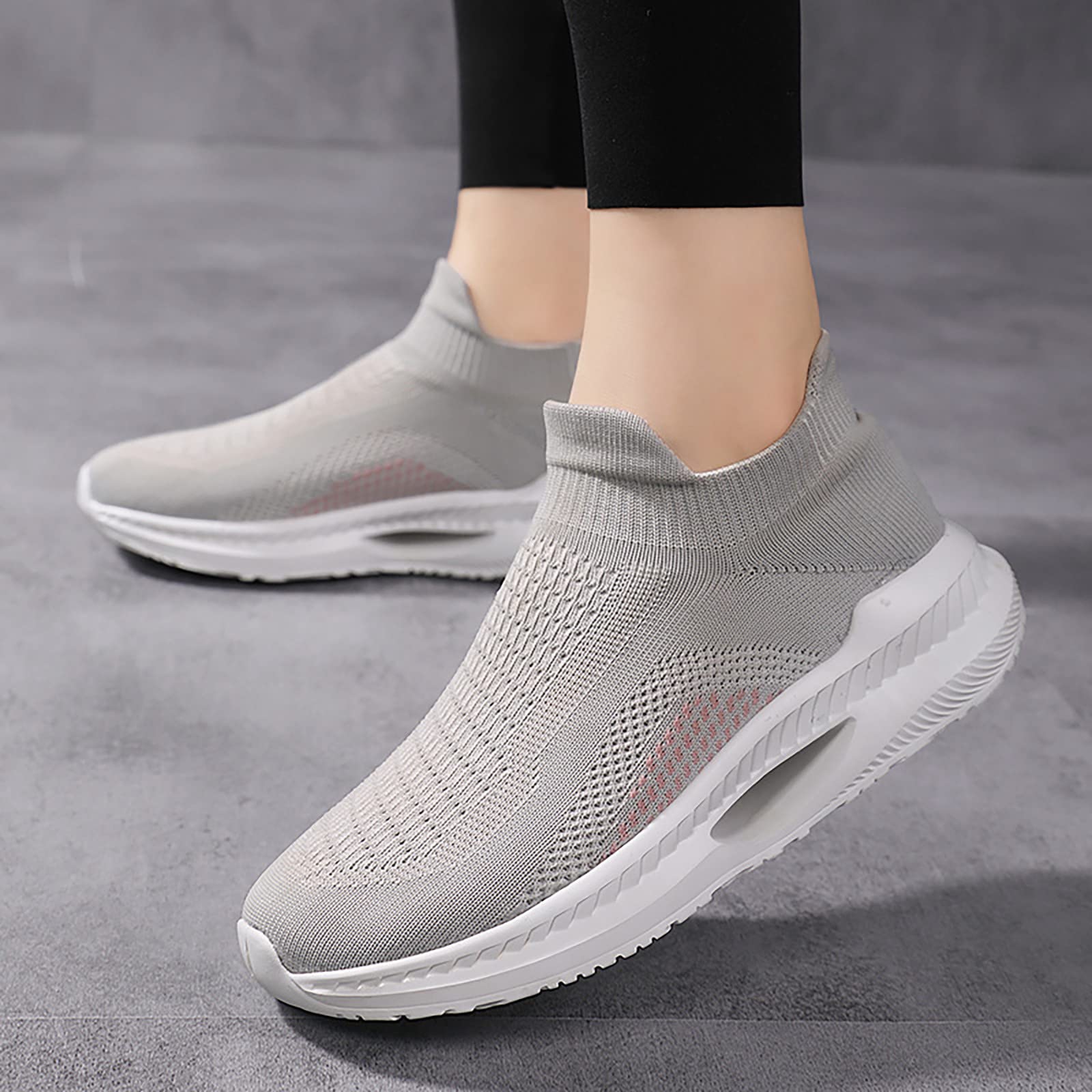 Women's Lightweight Breathable Walking Shoes - Fly Knit Running Sneakers for Women - Comfortable & Versatile Athletic Shoes for Walking, Jogging, Gym & Daily Wear