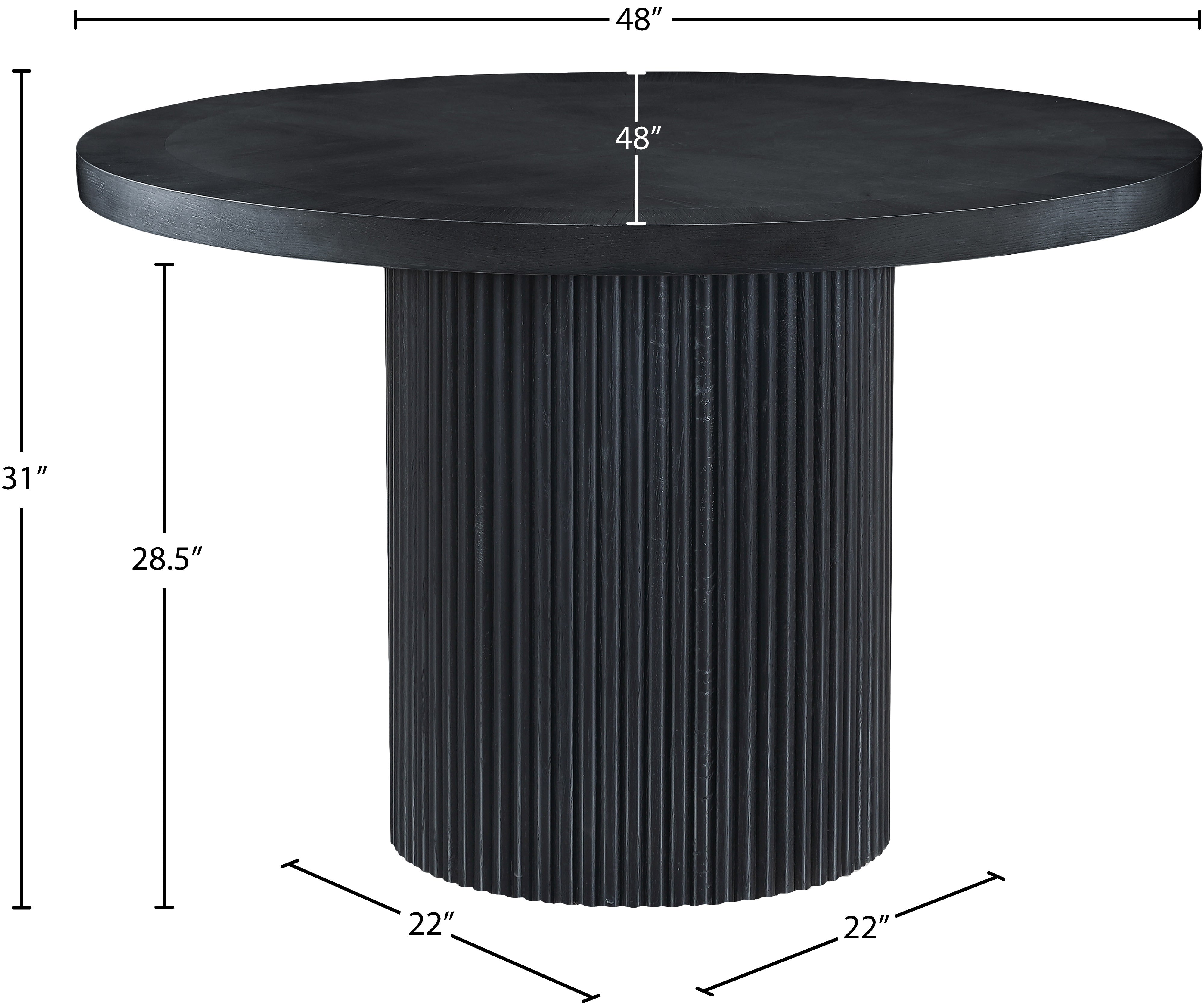 Belinda Dining Table - Modern Wooden Dining Table for 6, Farmhouse Style Kitchen Table with Extendable Leaf - Perfect for Family Dinners & Entertaining Guests