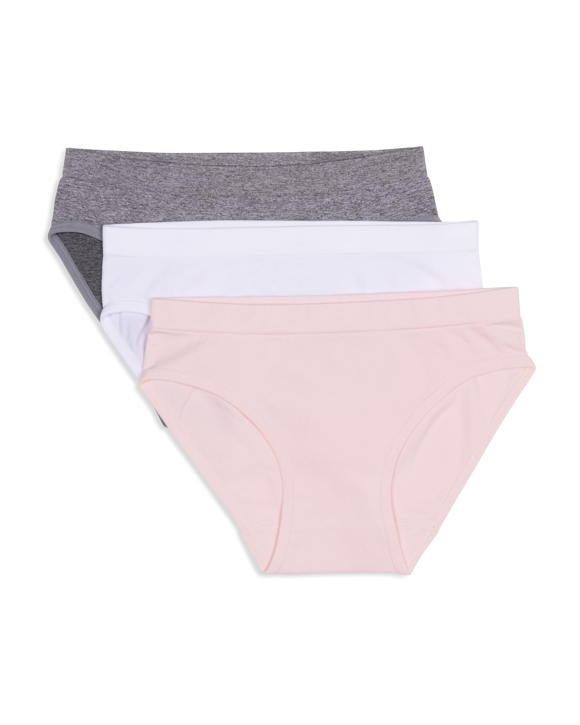 Maidenform Girls' Seamless Hipster Underwear - Soft Comfortable Cotton Panties for Everyday Wear - Perfect for School, Playtime & Sleepovers