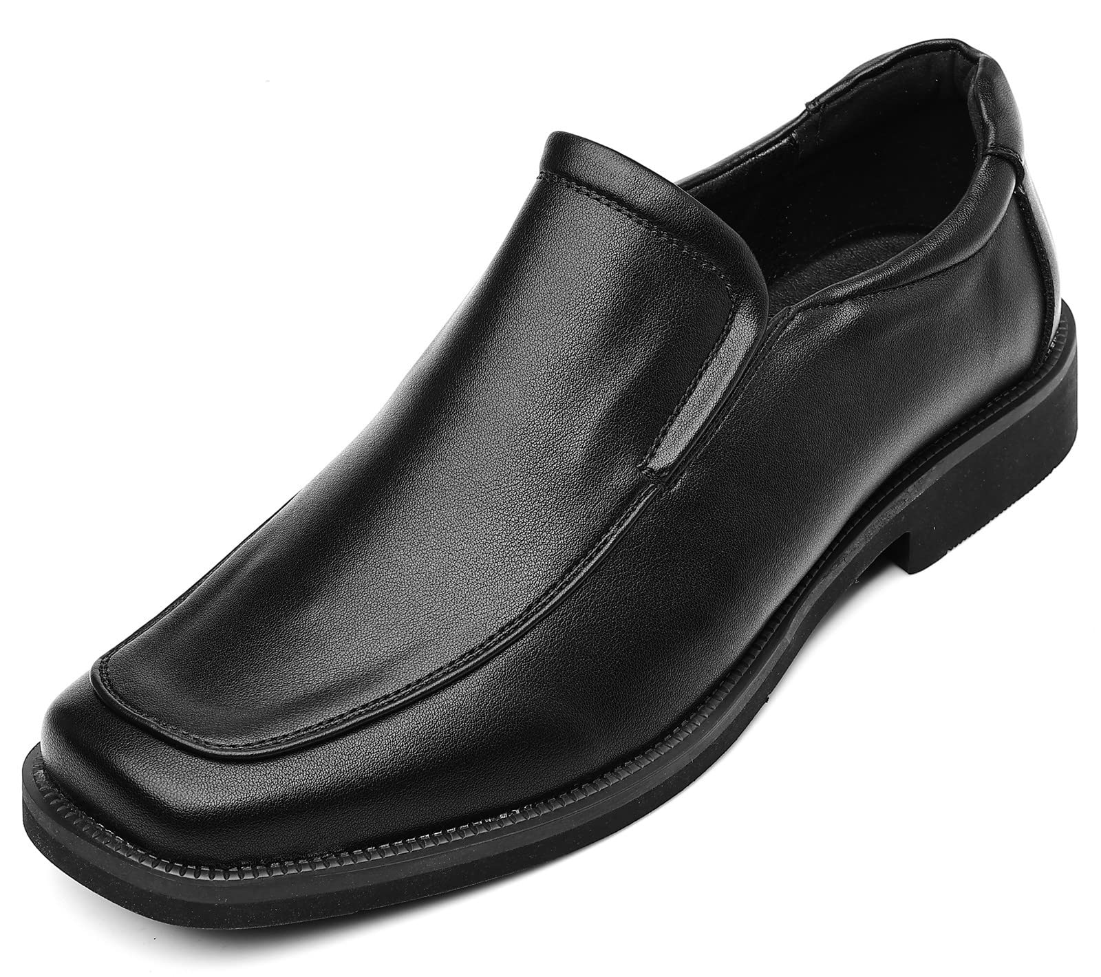 DADAWEN Men's Classic Leather Oxford Dress Shoes - Slip On Formal & Casual Shoes for Business, Office, Wedding & Everyday Wear