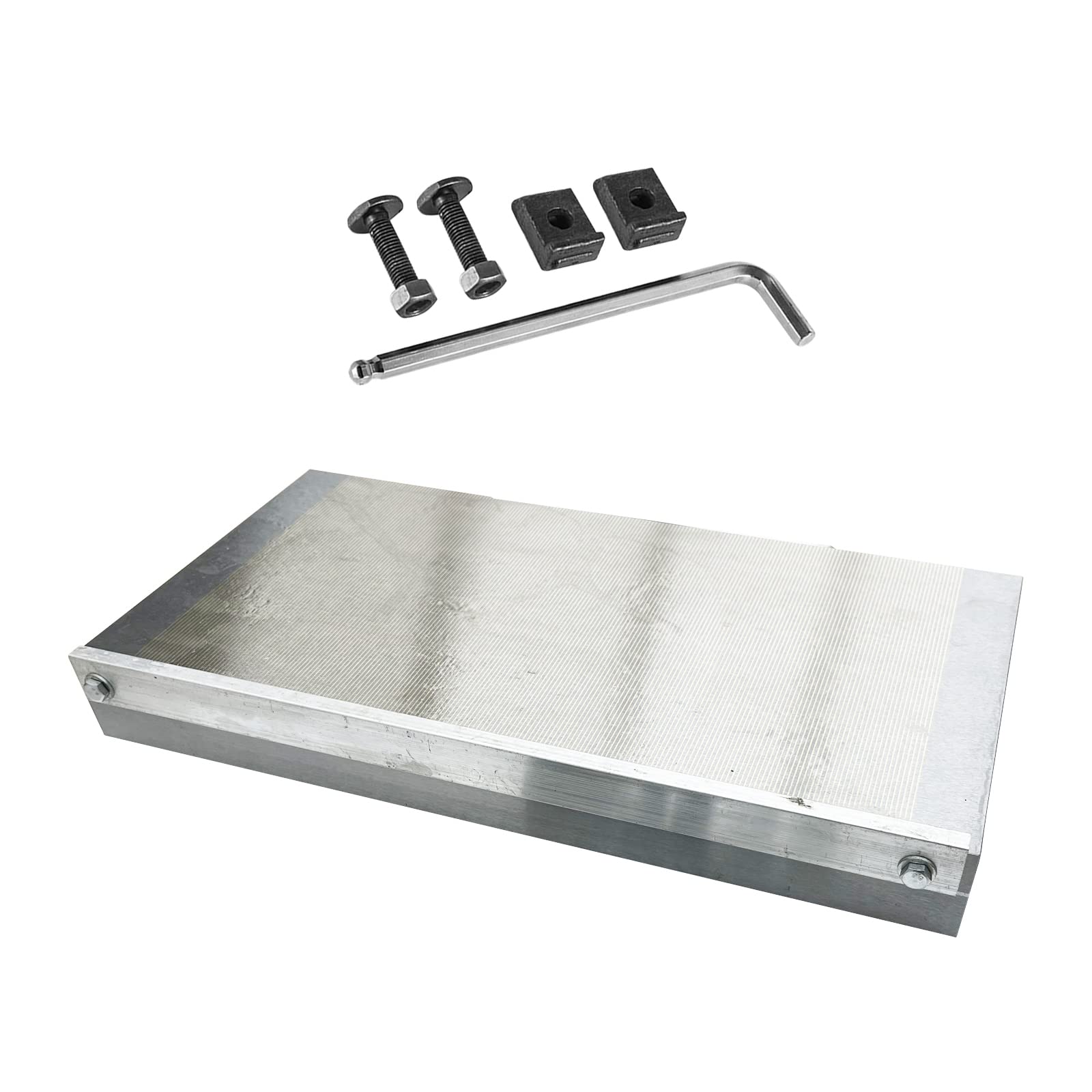 INTBUYING 8x16 Inch Permanent Magnetic Chuck - Fine Pole Rectangular Workholding with 100-120N/cm² Powerful Sealed Magnet for Grinding, Milling & Machining | Perfect for Metalworking, CNC Operations & Precision Engineering