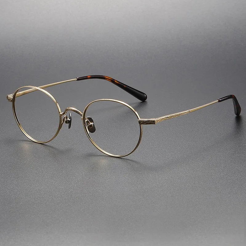 Stylish Black Titanium Oval Round Eyeglasses for Women - Lightweight & Durable Full Rim Frames - Perfect for Work, Reading & Everyday Wear
