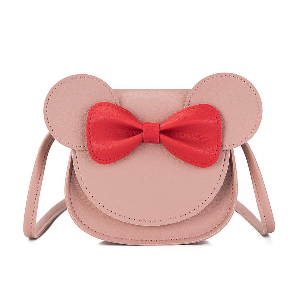 Cute Little Girls Crossbody Purse with Bowknot & Magnetic Closure - Cartoon Ears Shoulder Bag for Kids - Perfect for School, Parties & Everyday Use
