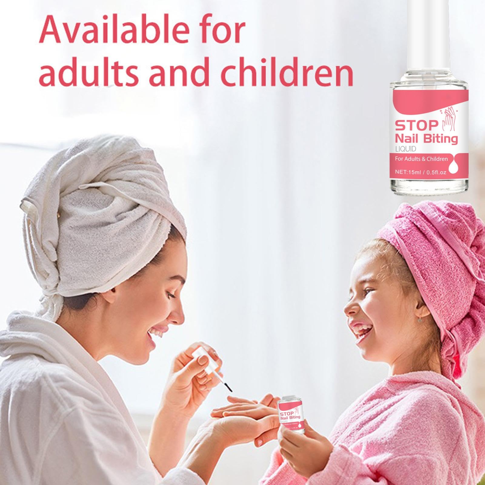 Bitter Nail Biting Prevention Polish for Kids & Adults - 0.5oz Safe Nail Bite Stopper with Long-Lasting Bitter Taste | Stop Thumb Sucking & Finger Chewing Habit | Dermatologist-Tested Formula | Perfect for Home, School & Travel Use