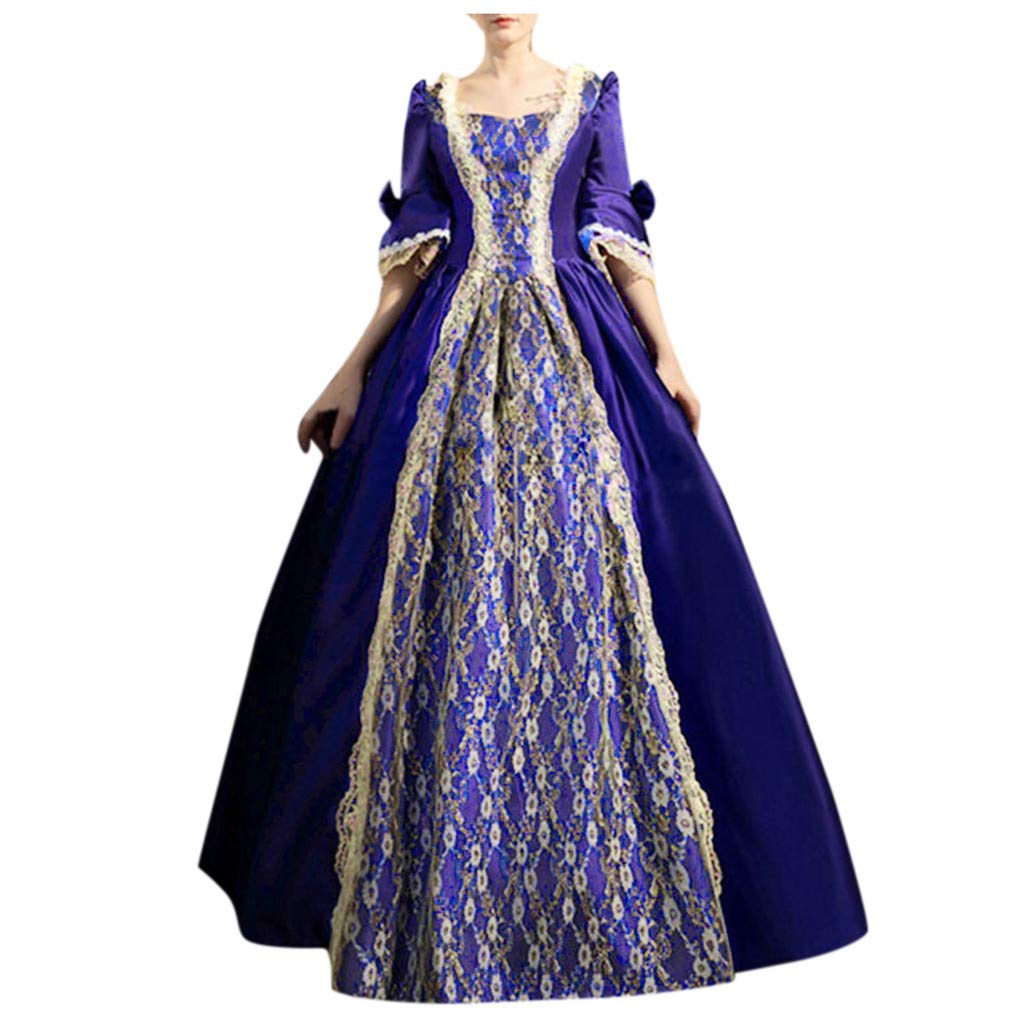 Victorian Ball Gown for Women - 18th Century Medieval Renaissance Dress - Southern Belle Costume for Masquerade Party, Halloween & Historical Reenactment
