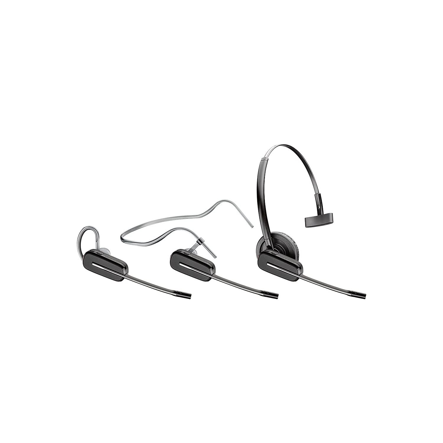 Plantronics Savi 8240 Wireless DECT Mono Headset with Noise Cancelling Mic - Convertible 3-Wearing Styles - Compatible with Desk Phones, PC & Mac - Certified for Microsoft Teams, Zoom & More - Perfect for Office, Remote Work & Call Centers