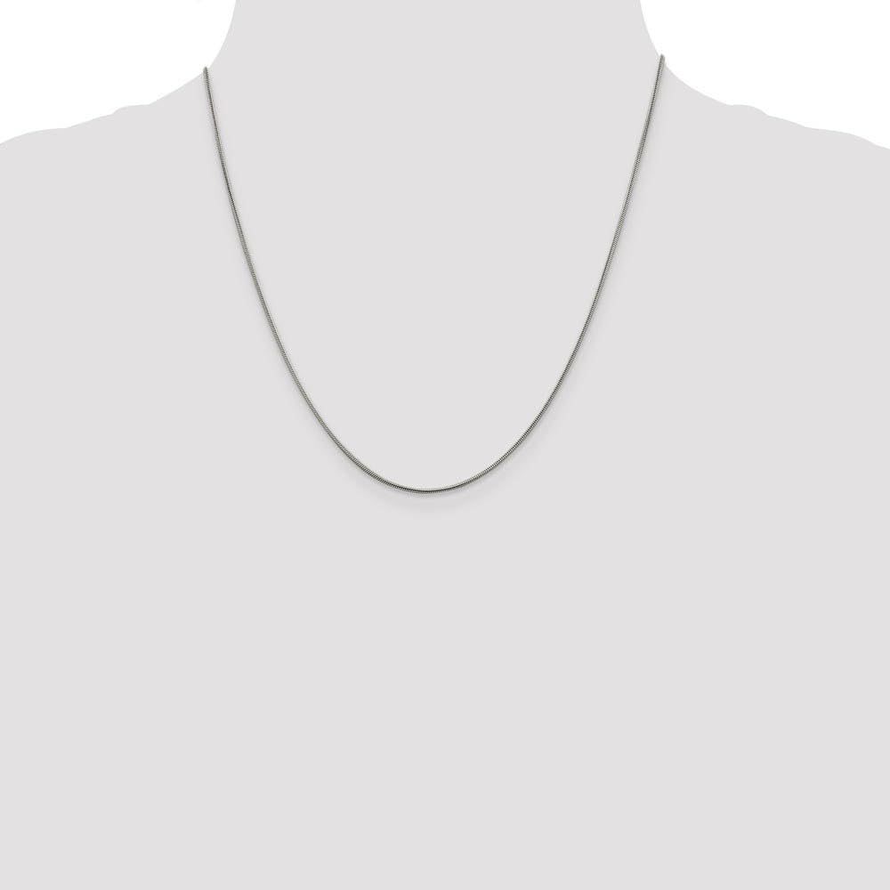 Sterling Silver Snake Chain Necklace 0.8mm - Elegant Gift for Women