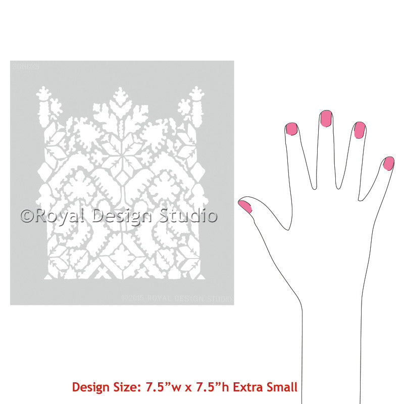 Authentic Moroccan Lace Craft Stencil for DIY Home Decor, Scrapbooking & Wedding Invitations - Traditional Arabesque Design