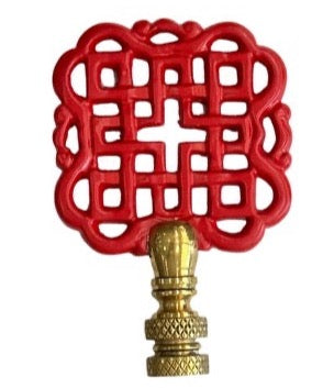 Elegant Red Lamp Finial - Decorative Light Fixture Topper for Ceiling Fans, Chandeliers & Table Lamps - Perfect for Home Decor & Vintage Lighting Upgrades