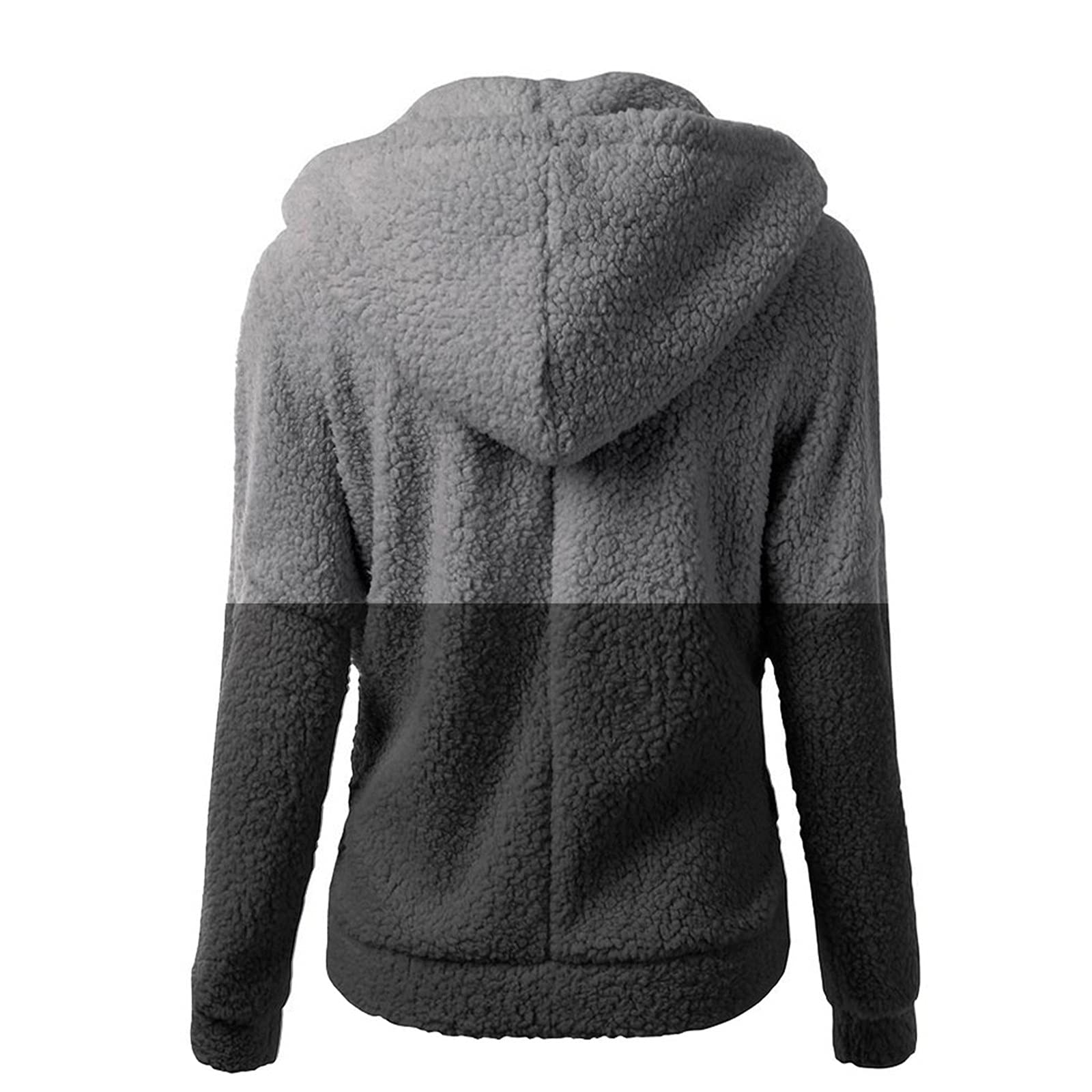 Women's Fleece Jacket Without Hood - Winter Warm Full Zip Coat with Pockets, Fashionable Color Matching for Outdoor Activities & Casual Wear