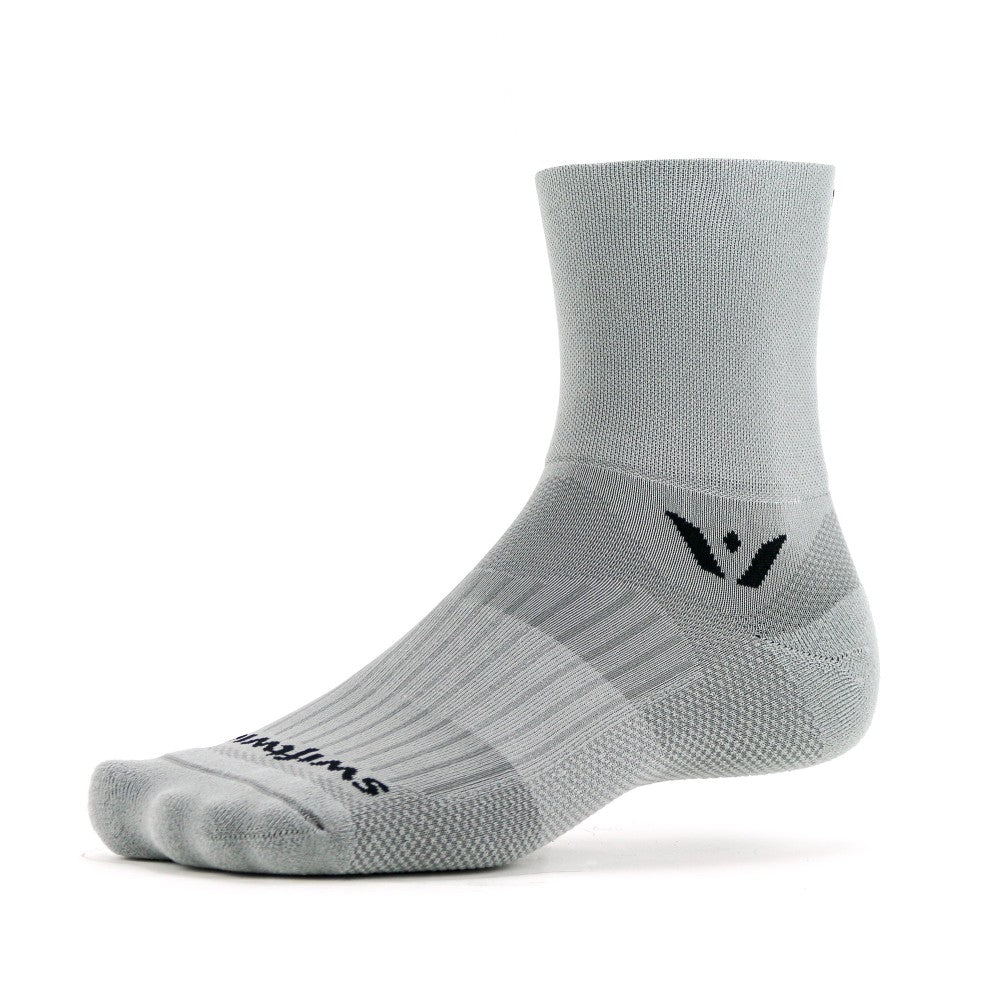 Swiftwick Aspire Quarter Crew High Performance Socks for Running, Hiking & Cycling - Moisture Wicking & Breathable Athletic Socks for Men & Women