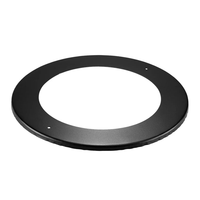 DuraVent DuraBlack Adjustable Chimney Pipe Trim Collar - Heavy Duty Stainless Steel for Wood Stove, Fireplace & Pellet Stove Venting Systems (Outdoor/Indoor Use)