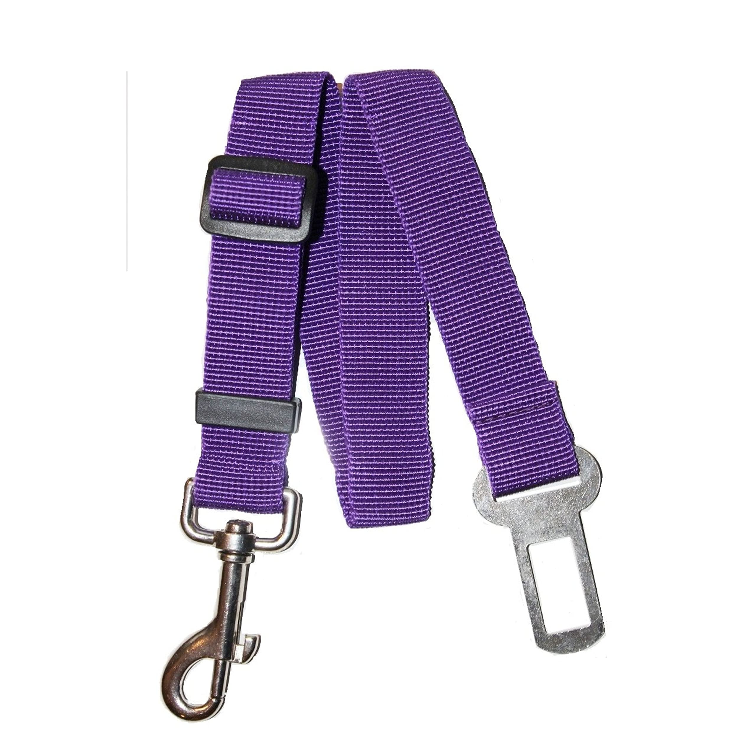 Universal Dog Seat Belt for Car - Adjustable Pet Safety Harness with Swivel Snap Hook & Seat Belt Clip (16-27