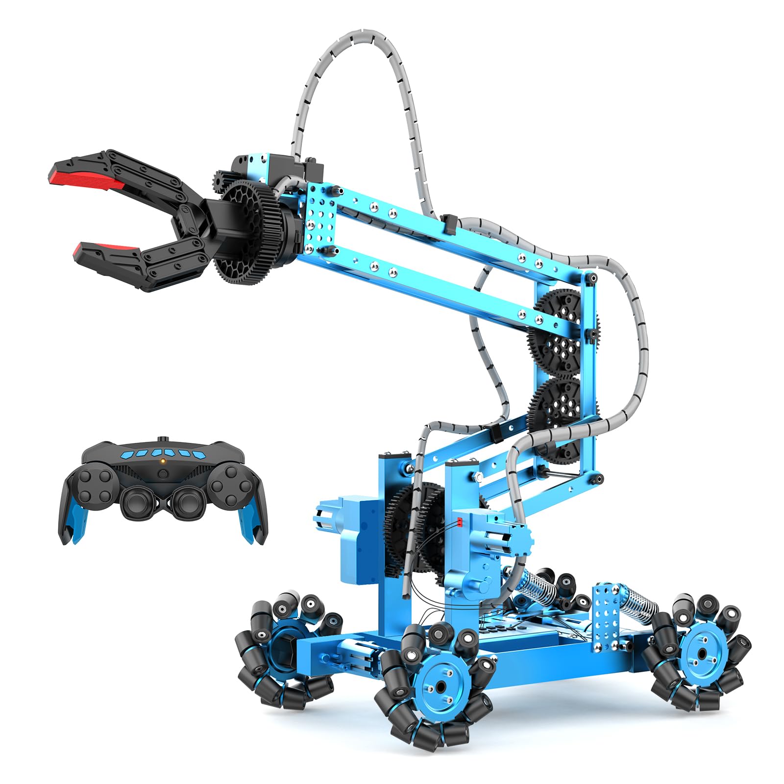 Remote Control Robot Arm Building Kit - 360° Flexible Gripper & Wheels, 103Pcs STEM Educational Toy for Kids & Adults | Perfect for Birthday Gifts, Science Projects & Robotics Learning (Includes Gift Box)