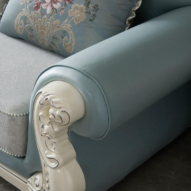 L-Shaped Recliner Sofa with Round Arms & Button Tufted Design - Perfect for Living Room, Home Theater & Family Gatherings
