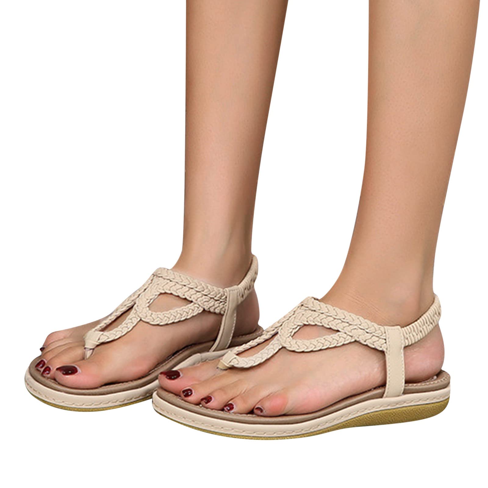 Women's Flatform Heel Sandals - Roman Style Flip Flops for Summer, Beach, Travel & Walking | Comfortable Casual Sandals for Outdoor Activities