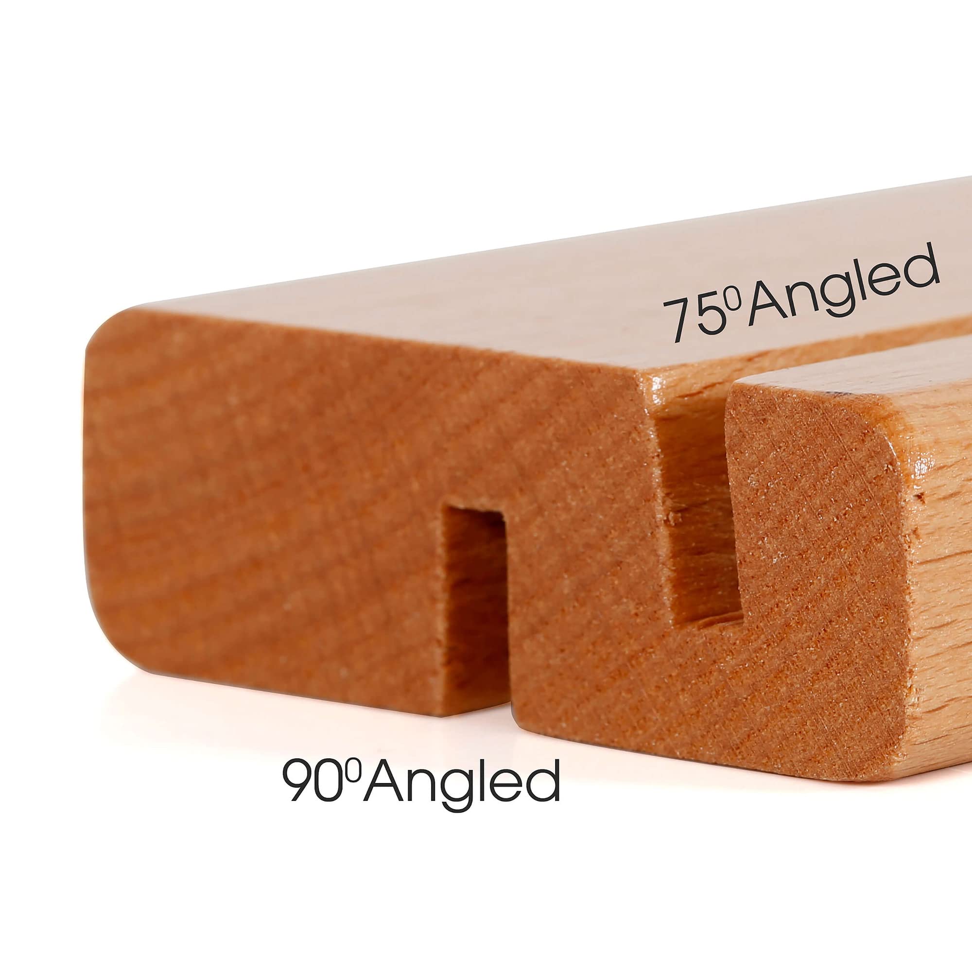 Premium Wooden Business Card Holder - 4.13x2.36 Inch Natural Wood Desktop Organizer for Office, Restaurant & Store - Elegant Tabletop Display Stand for Name Cards, Menus & Signage - Home & Office Decoration Accessories (10 Pack) - Perfect for Professional Desks, Reception Areas & Retail Displays