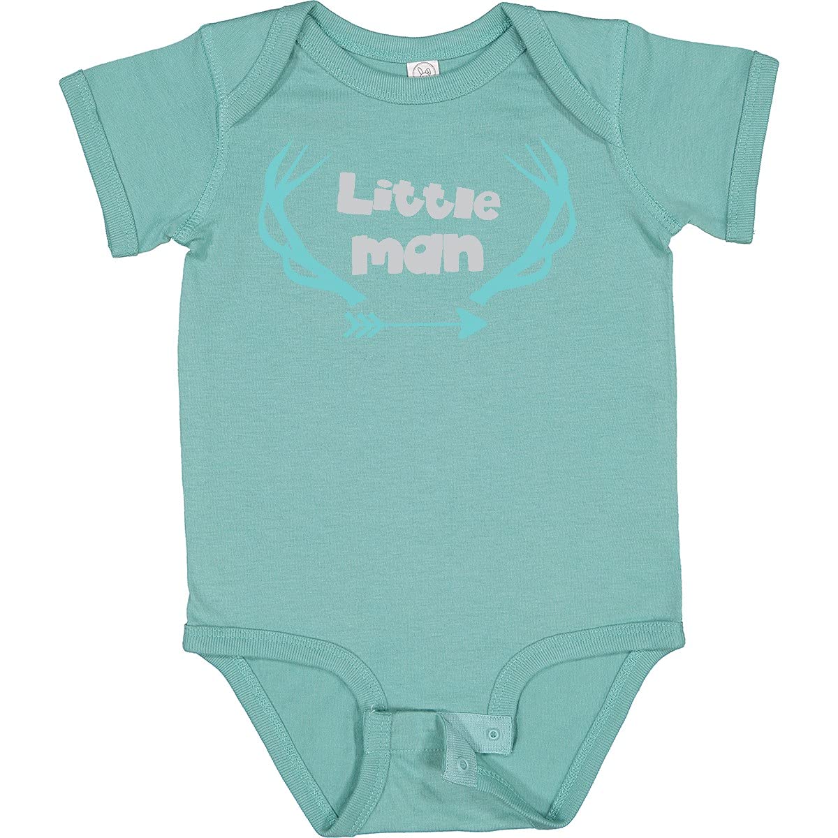 Inktastic Little Man Deer Antlers Arrow Baby Bodysuit - Cute Outfit for Boys, Baby Shower Gift, First Birthday, Family Photos, Holiday & Special Occasions