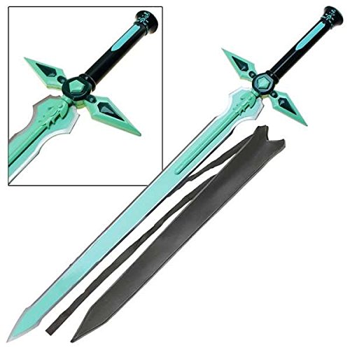 Kirito's Dark Repulser Anime Sword from Sword Art Online - 39 Inch Carbon Steel Blade with Faux Leather Sheath - Perfect for Cosplay, Anime Conventions & Sword Collectors